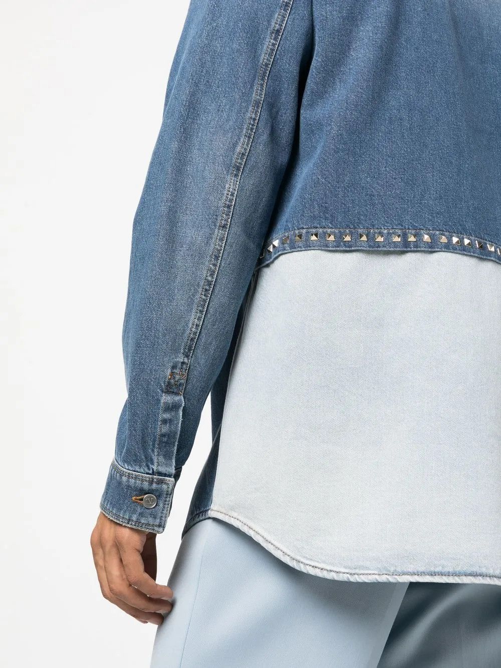 Valentino o1y0525 Denim Shirt in Blue Size US S / EU 44-46 / 1 - 3 Thumbnail