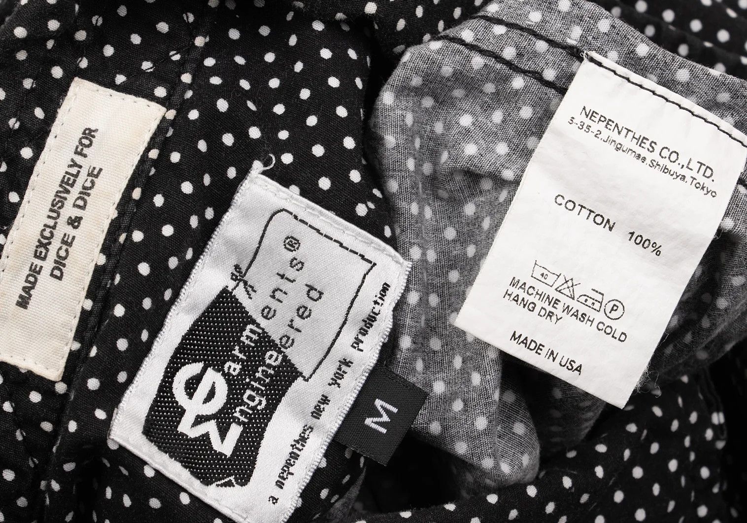 Engineered Garments Polka Dot Short Sleeve Shirt in Black and White Size M Size US M / EU 48-50 / 2 - 14 Thumbnail