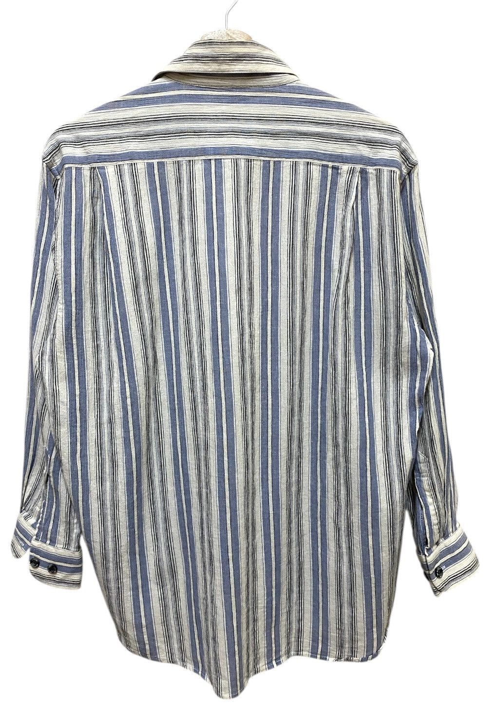 If Six Was Nine × The Unbranded Brand Weathercock Stripes Shirt Button Up Size L / US 10 / IT 46 - 2 Thumbnail