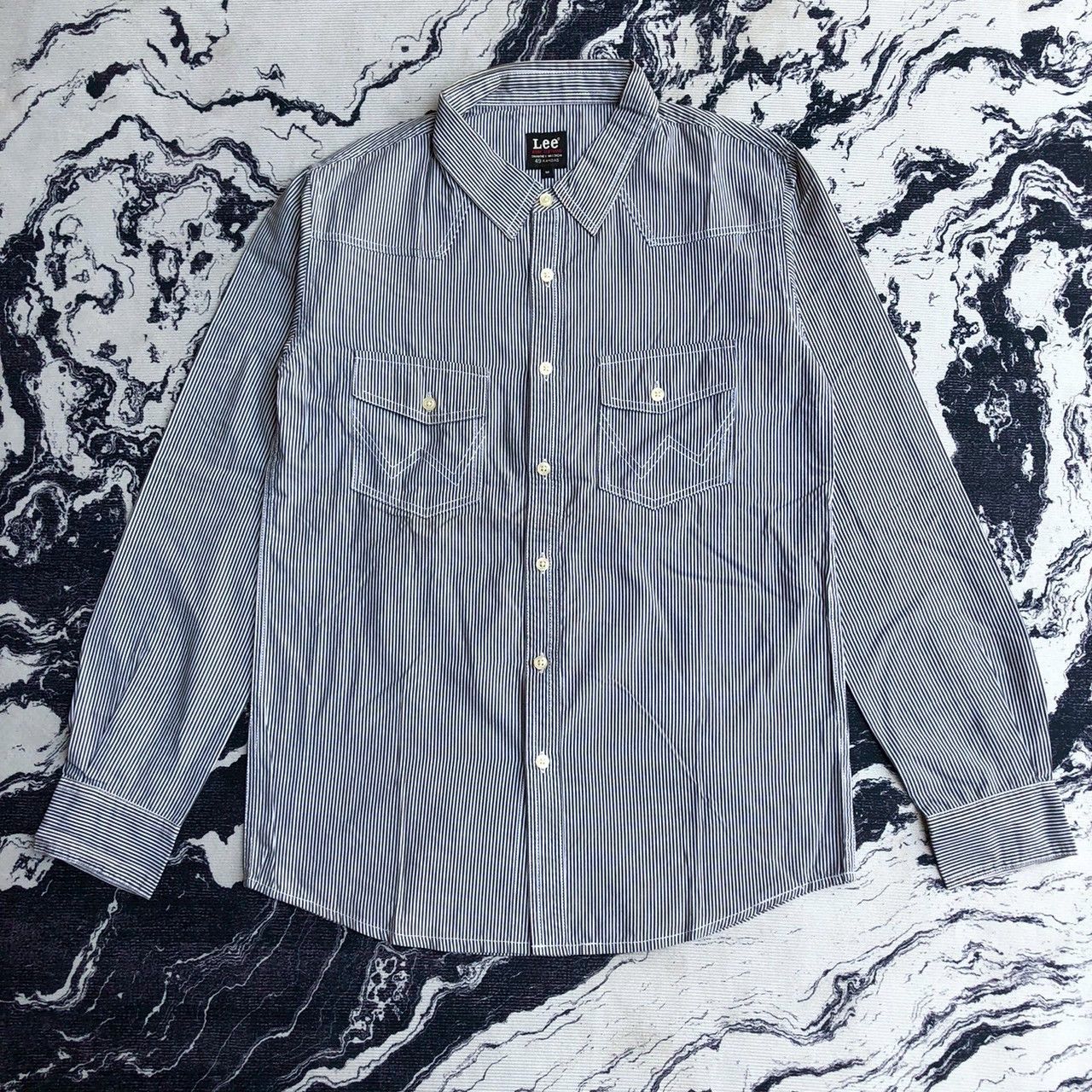 Lee × Vintage Vintage Lee Hikori Button Ups Shirt Size US M / EU 48-50 / 2 - 1 Thumbnail