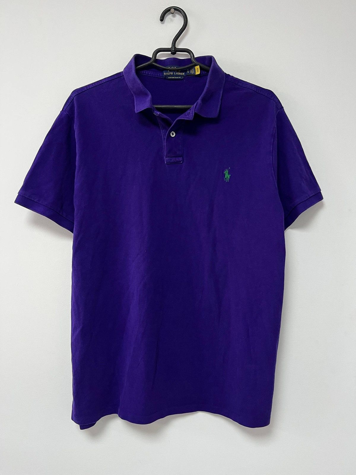 Polo Ralph Lauren Polo Ralph Lauren Custom Slim Fit Polo T shirt Purple Pony XL Size US XL / EU 56 / 4 - 1 Thumbnail