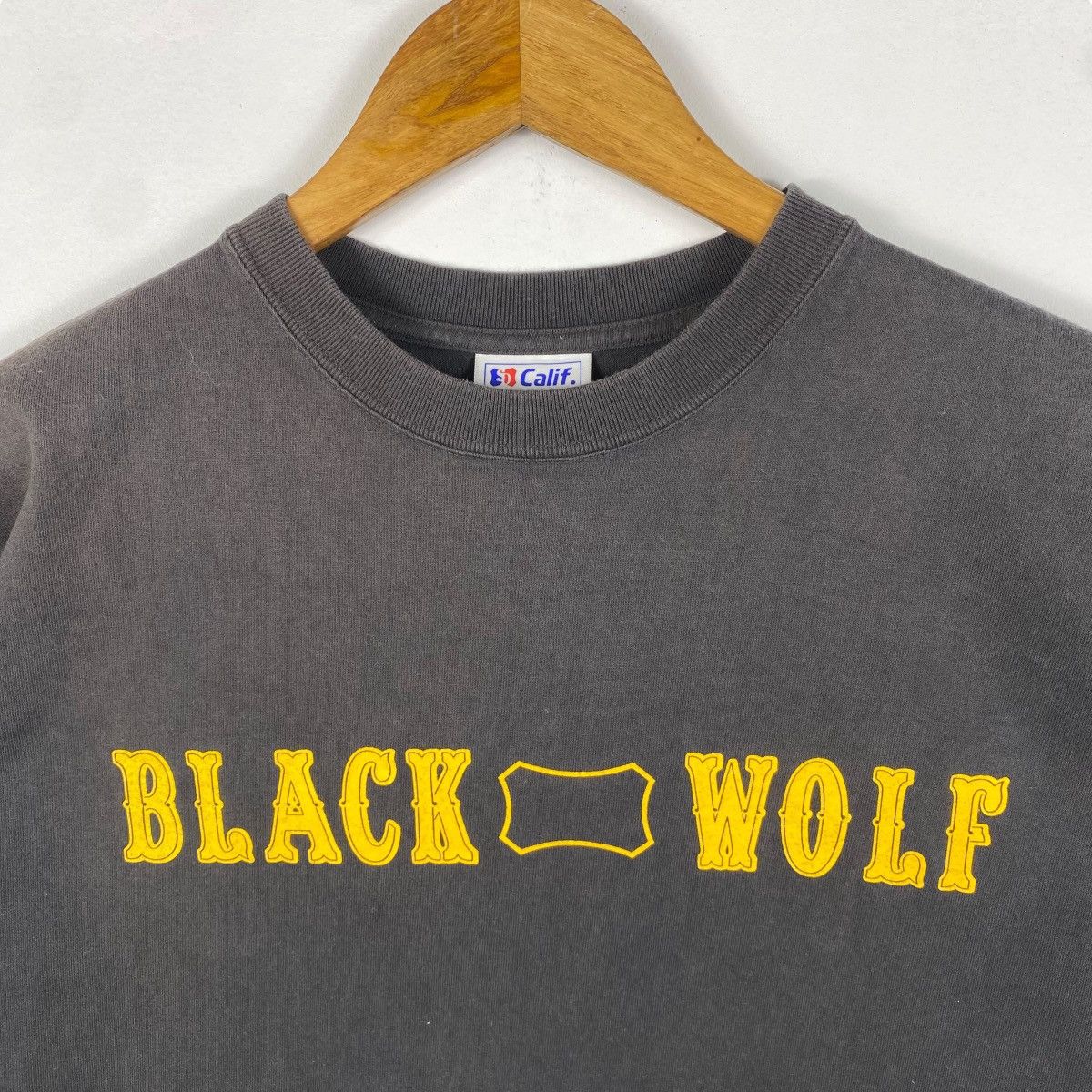 Japanese Brand Japanese Brand CALIF BLACK WOLF Sunfaded Heavy Cotton Tee Size US L / EU 52-54 / 3 - 2 Thumbnail
