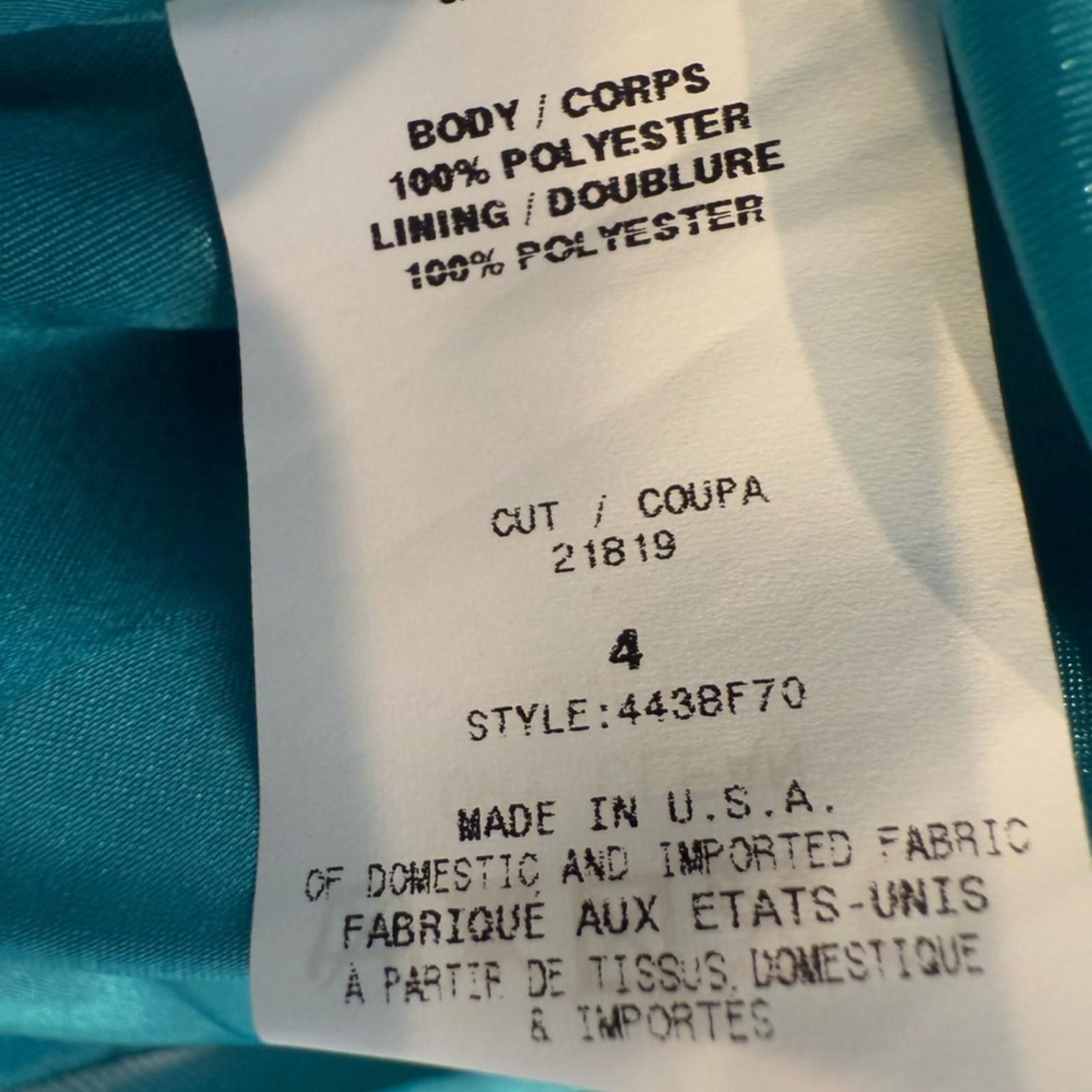 Absent A.B.S. Collection teal formal maxi dress bow back zip SZ 4 Size S / US 4 / IT 40 - 10 Thumbnail