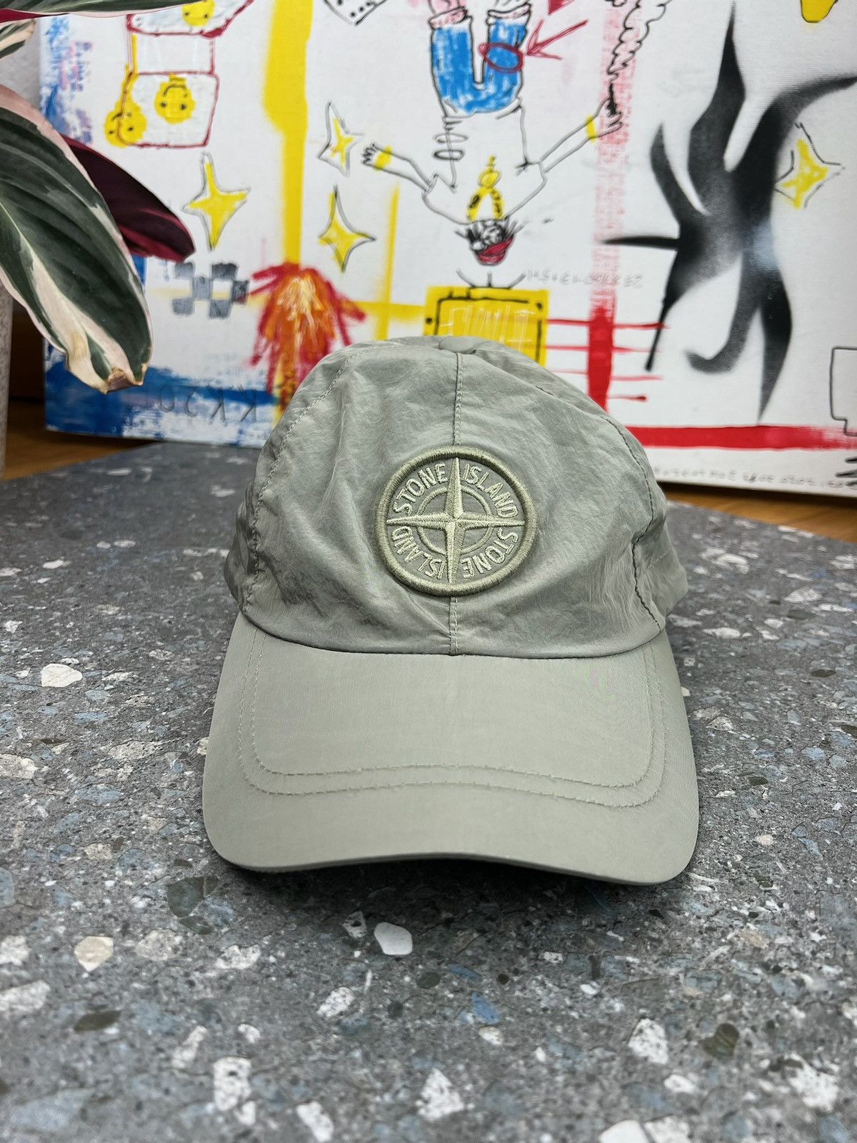 image of Stone Island Nylon Cap in Metal, Men's