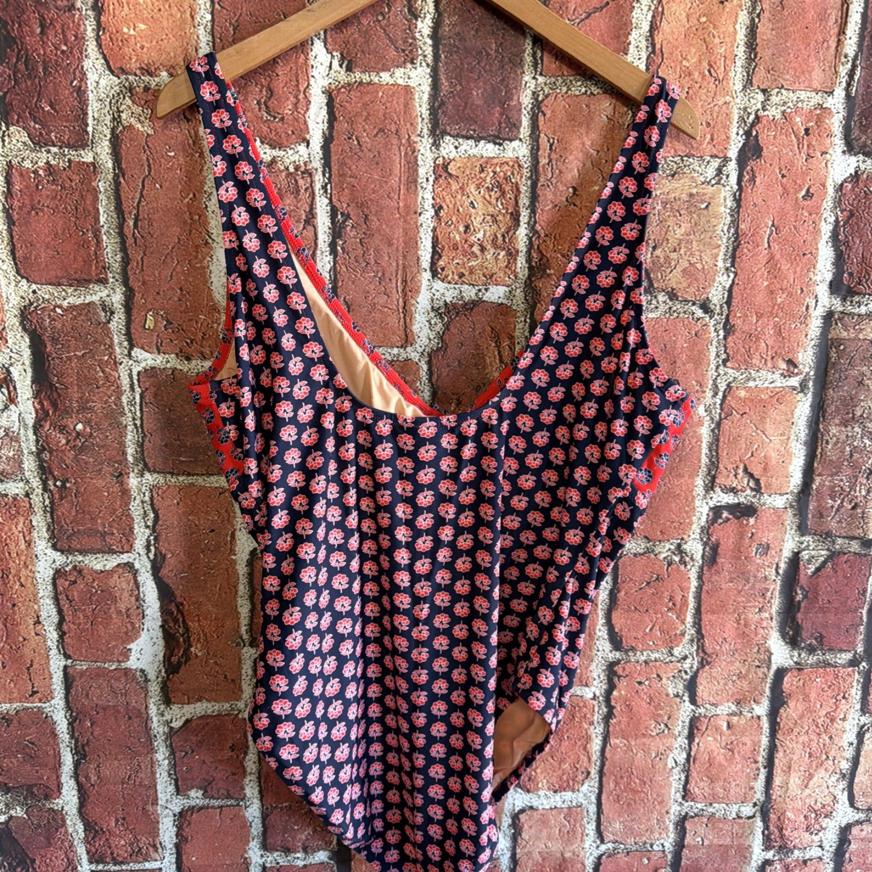 J.Crew VINTAGE Women’s J.Crew Floral Cutout Swimsuit with Bow Size 2XL Plus Size Size ONE SIZE - 3 Thumbnail