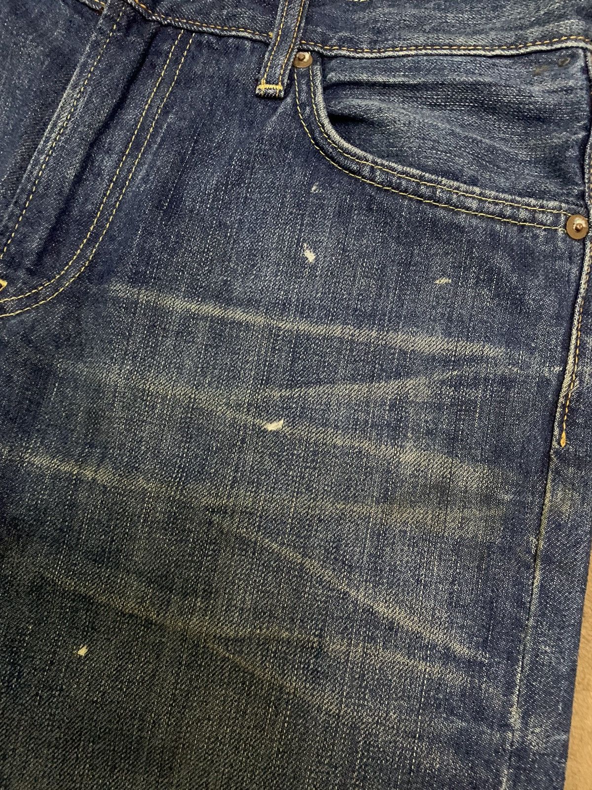 Jun Takahashi Vintage Uniqlo UJ S002 Blue Washed Distressed Grunge Jeans Size US 30 / EU 46 - 6 Thumbnail