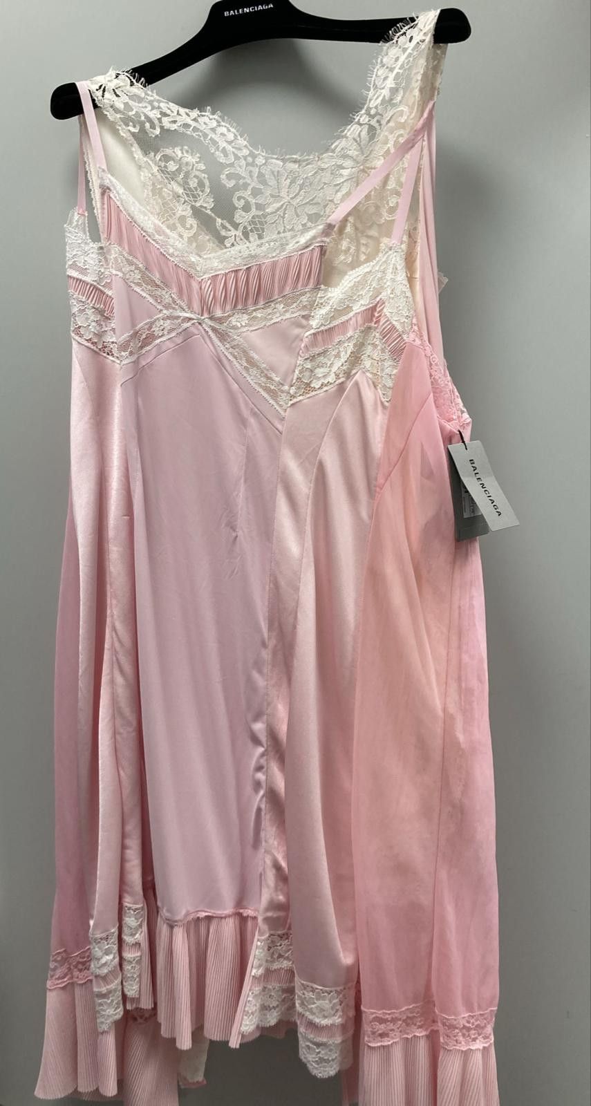 Balenciaga o1la1rc1a1024 Patched Slip Dress in Baby Pink Size XS / US 0-2 / IT 36-38 - 5 Thumbnail