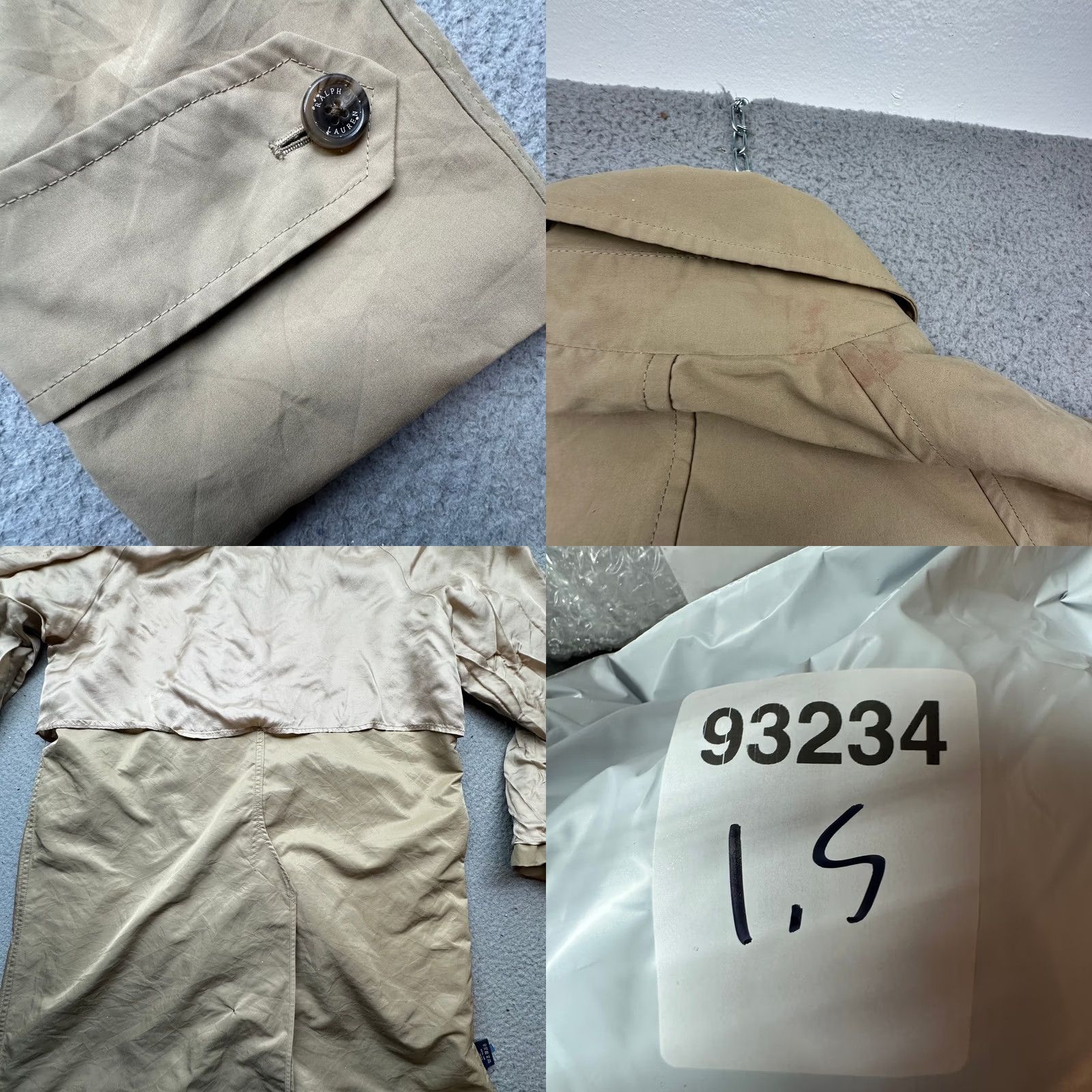 Ralph Lauren Ralph Lauren Windbreaker Long Coat Womens Small Beige Polyester Button Jacket Size S / US 4 / IT 40 - 8 Thumbnail