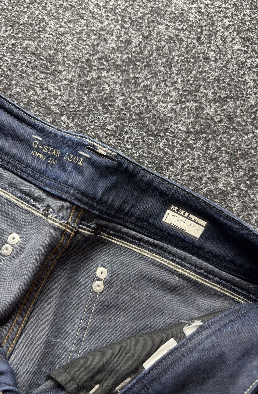 G-Star ⚡️Y2K Vintage G-Star RAW 3301 Slim Denim Jeans Dark Wash Size 31" - 11 Thumbnail