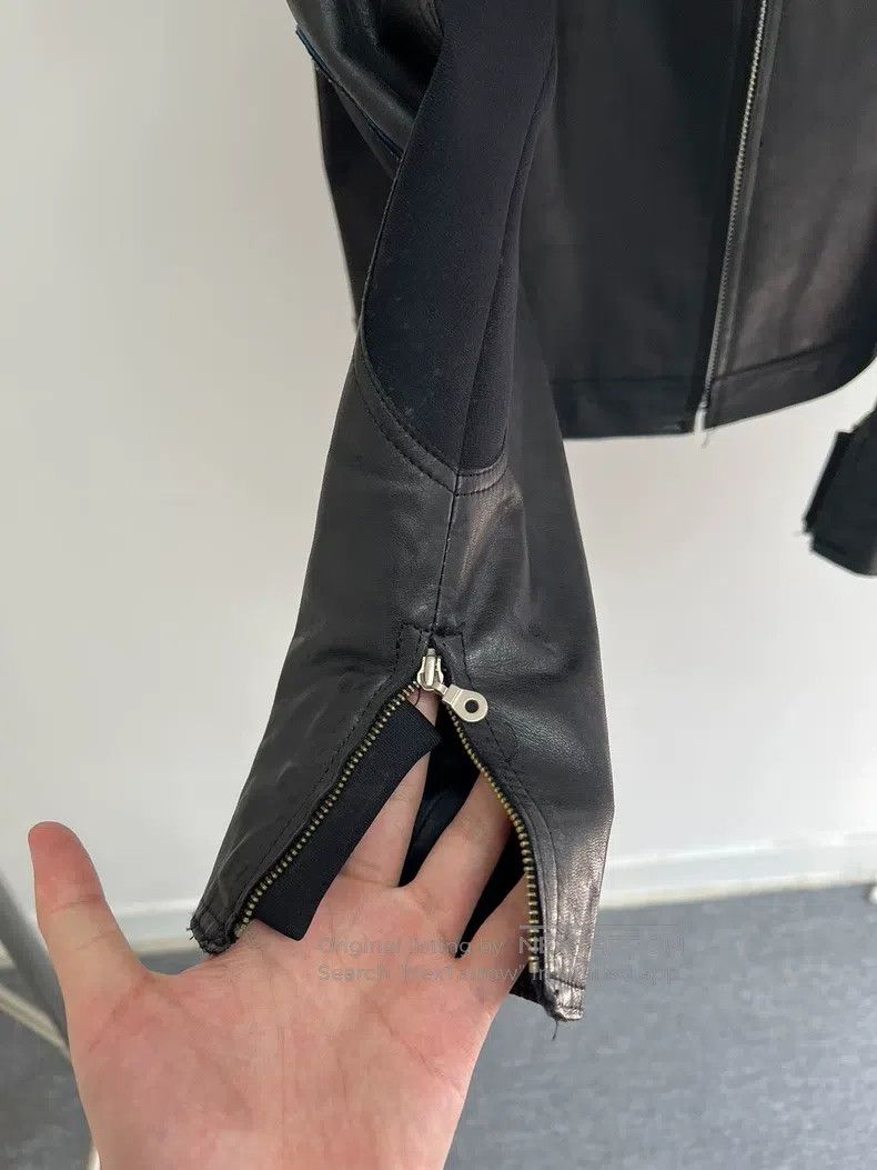 Yohji Yamamoto YOHJI YAMAMOTO Calfskin Curved Knife Biker Leather Jacket Size US L / EU 52-54 / 3 - 5 Thumbnail