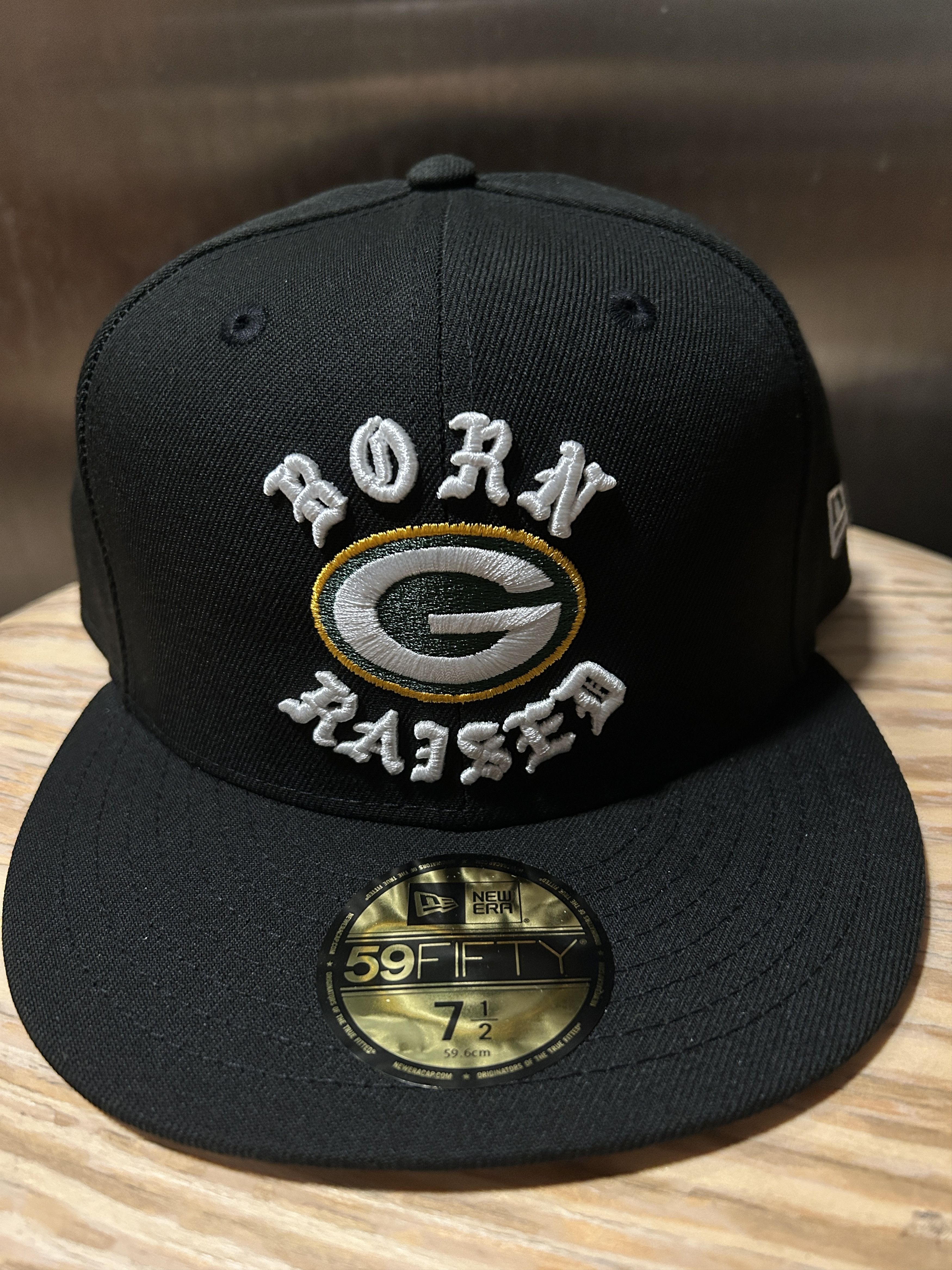 NFL (7 1/2) BORN X RAISED + GREEN BAY PACKER FITTED ROCKER 