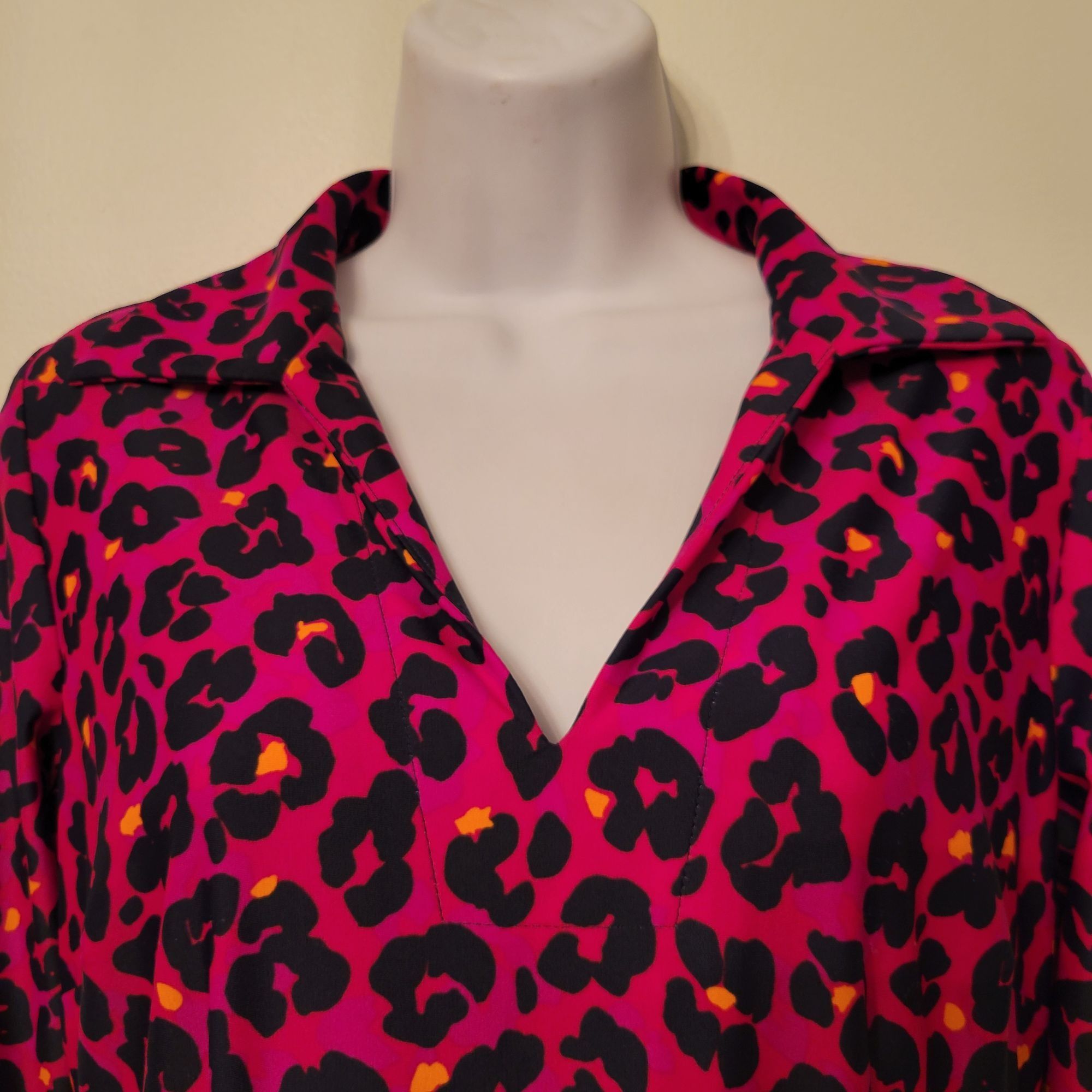 Other Jude Connally Hot Pink Animal Print Leopard Dress S USA V Ne Size S / US 4 / IT 40 - 5 Thumbnail