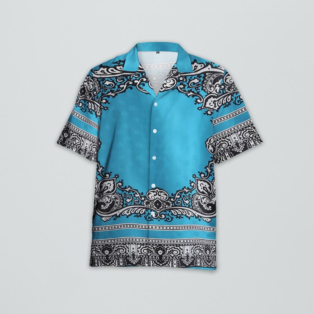 Designer Men's Blue Bandana Print Shirt Size US S / EU 44-46 / 1 - 1 Thumbnail