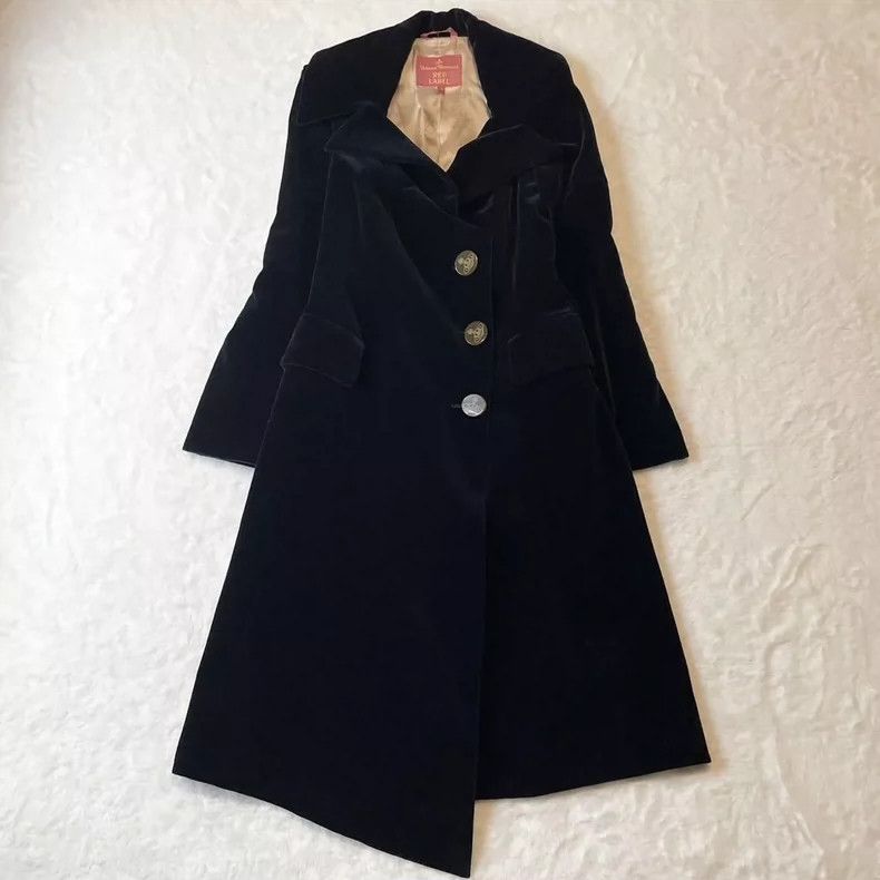 Vivienne Westwood Vivienne Westwood Dark blue shiny velvet velvet vintage co Size M / US 6-8 / IT 42-44 - 4 Thumbnail
