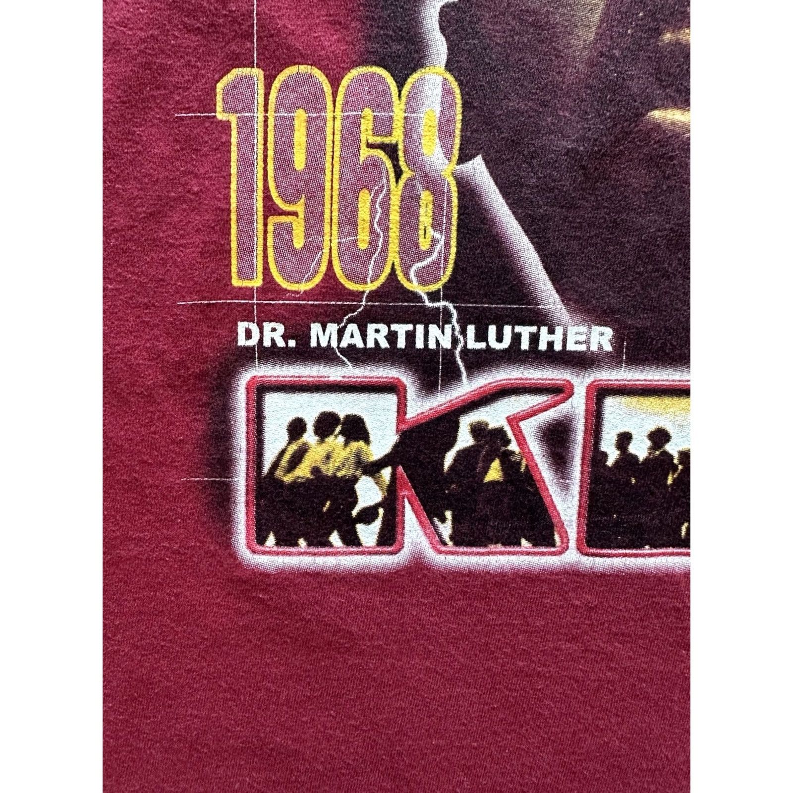 Hanes Vintage 90s Martin Luther King Jr T-Shirt Adult Size XL Maroon Mlk Jr Y2k Rap Tee Style Size US XL / EU 56 / 4 - 5 Thumbnail