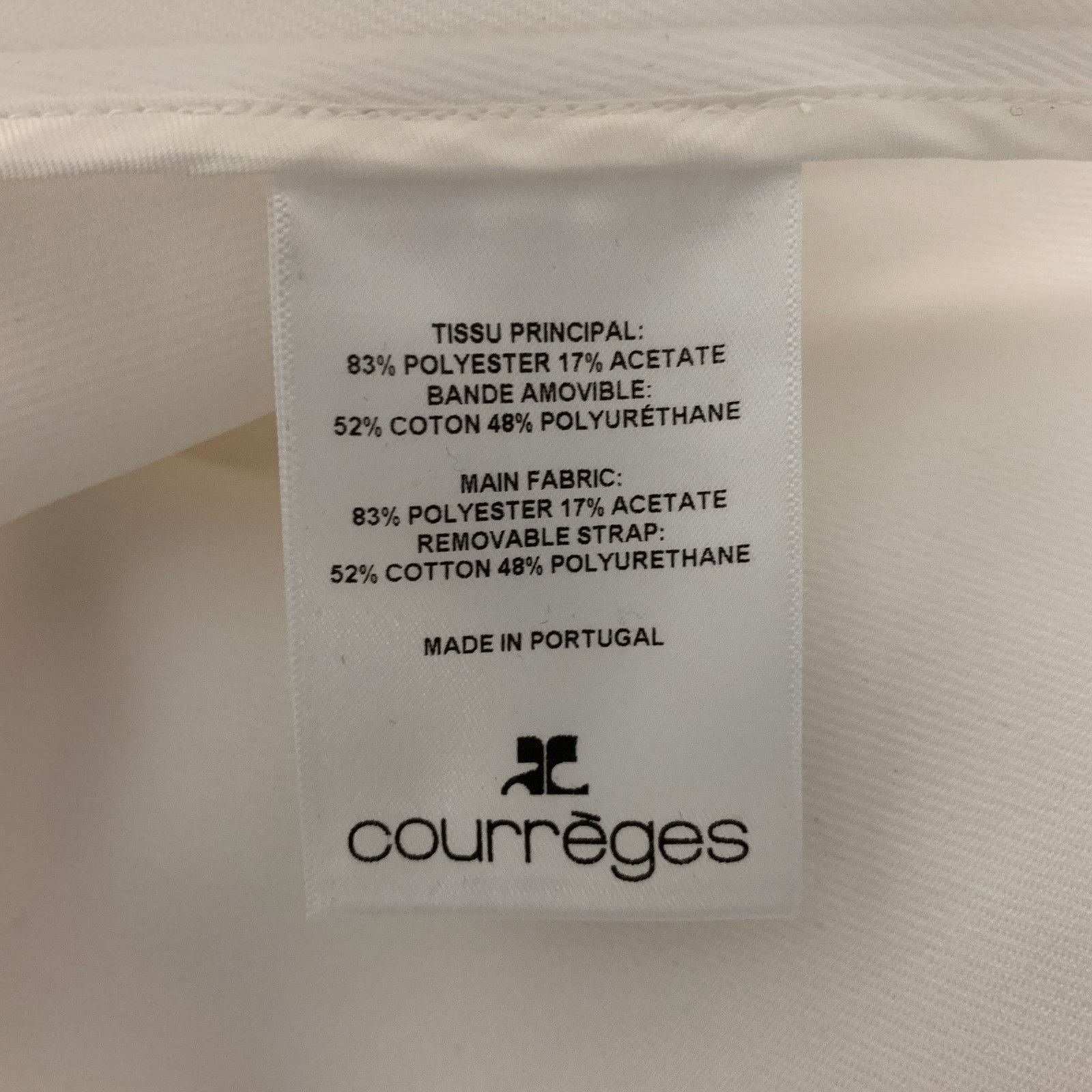 Courreges COURREGES White Polyester Blend Short Sleeve Mini Dress Size XS / US 0-2 / IT 36-38 - 7 Thumbnail