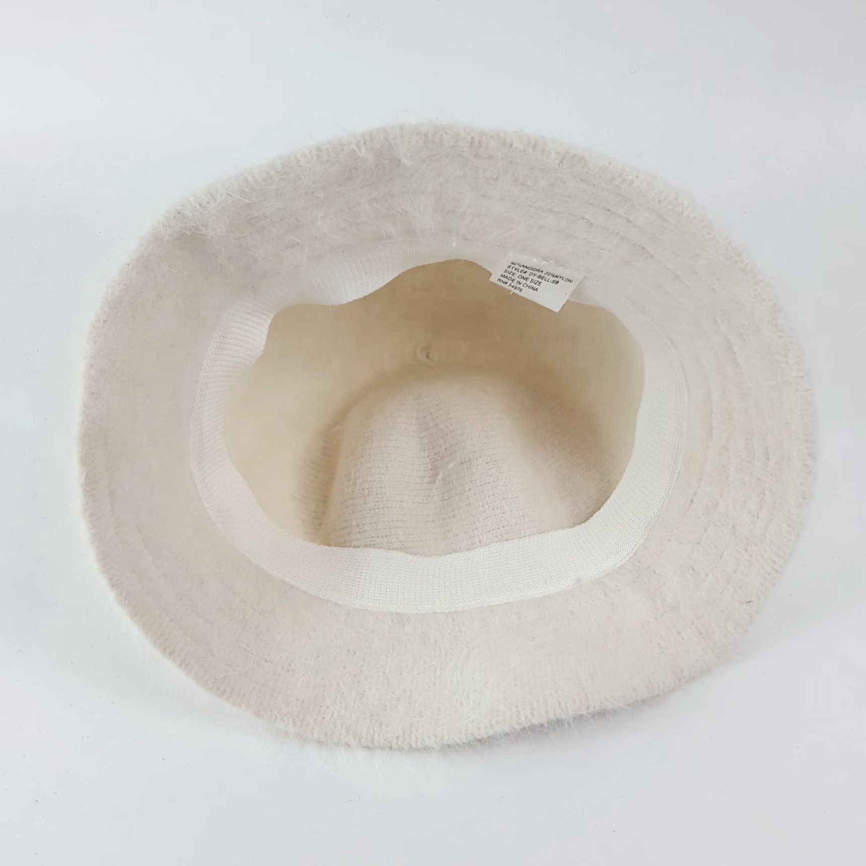 Vintage VINTAGE Angora Bucket Hat Women M White Knit Fuzzy 90s Y2K Retro Beach Preppy Cap Size ONE SIZE - 7 Thumbnail