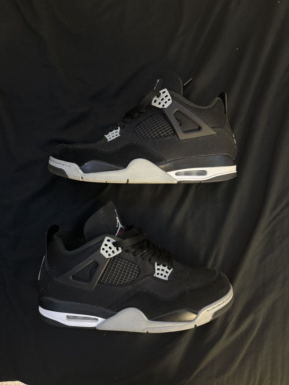 Jordan Brand Jordan 4 Black Canvas Size US 11.5 / EU 44-45 - 2 Thumbnail