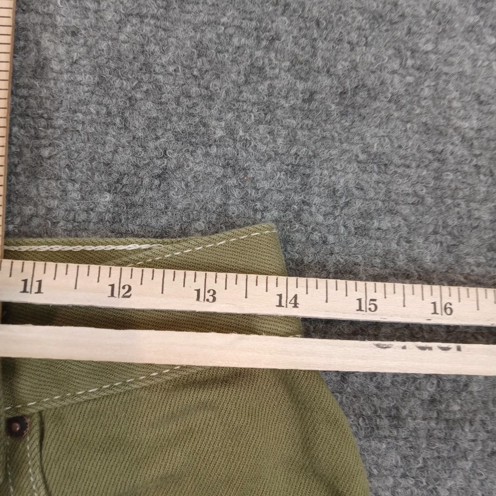 Pacsun Pacsun Women's 28 White Green High Rise Straight 2-Tone Button Fly Jeans Size 28" / US 6 / IT 42 - 6 Thumbnail