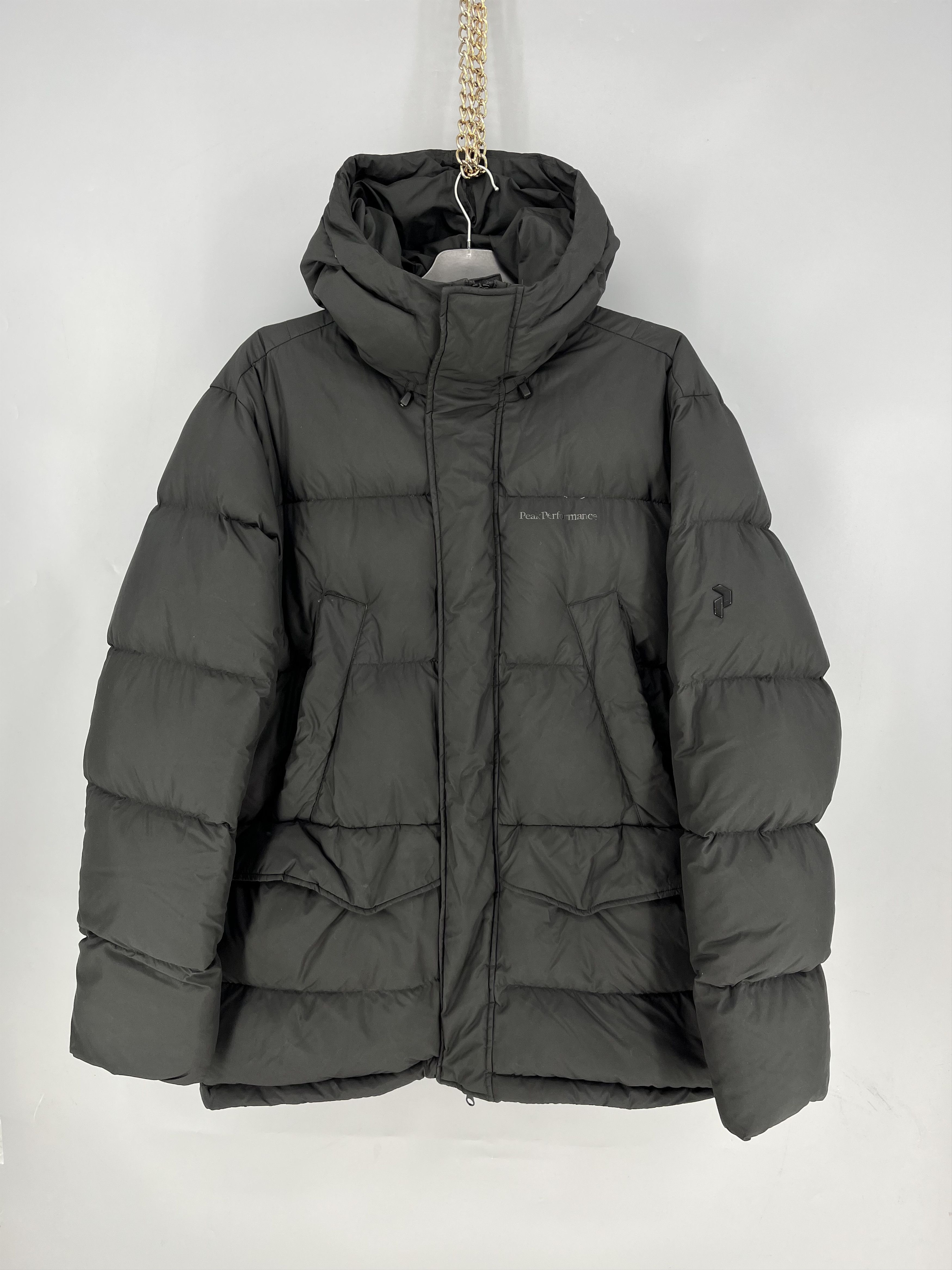 Peak Performance Peak Performance Men's Duck Down Puffer Jacket Black Hooded Size US XL / EU 56 / 4 - 1 Thumbnail