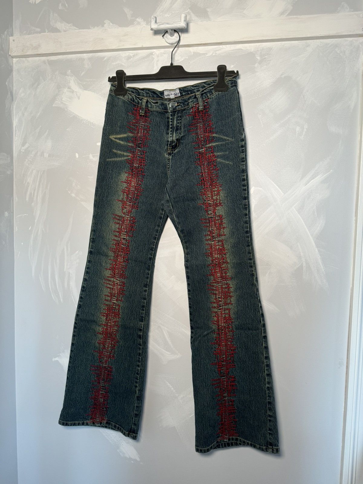 Japanese Brand Santa Barbara Bootcut Denim Jeans Red Thread Avant Garde Size US 28 / EU 44 - 1 Thumbnail