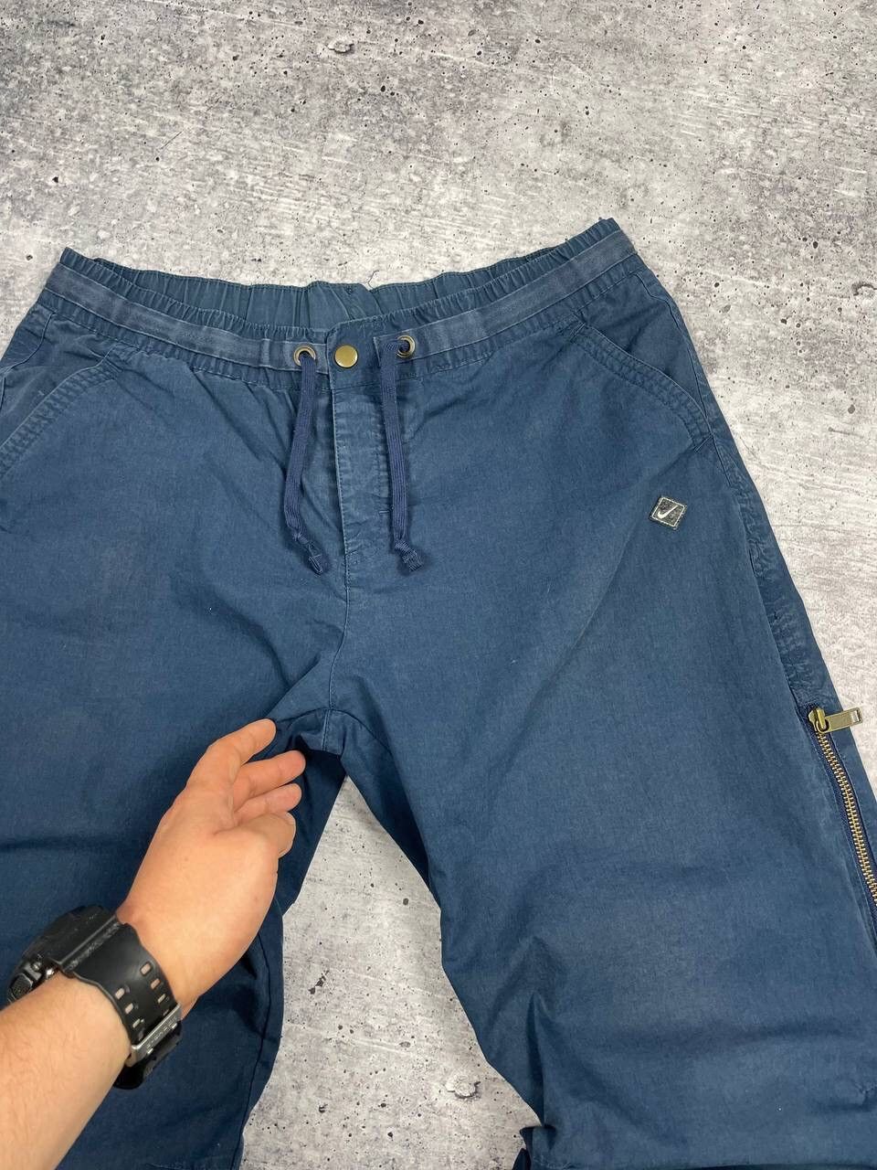 Nike × Vintage Vintage Nike Y2K Style Big Logo Swoosh Drill Nylon Pants Size US 32 / EU 48 - 13 Thumbnail