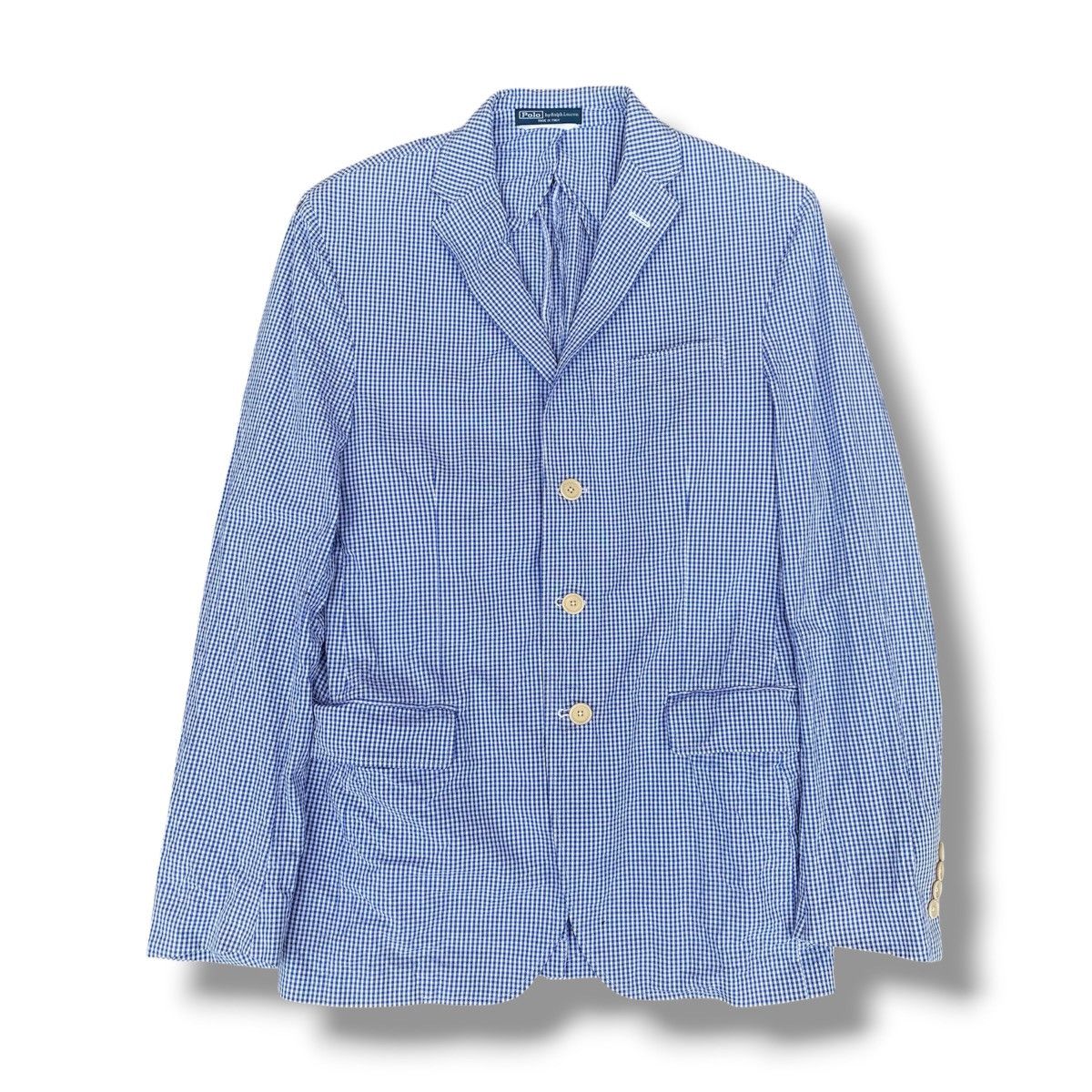 Polo Ralph Lauren Vintage 90s Polo Ralph Lauren Seersucker Suit Jacket Blazer Size US S / EU 44-46 / 1 - 1 Thumbnail