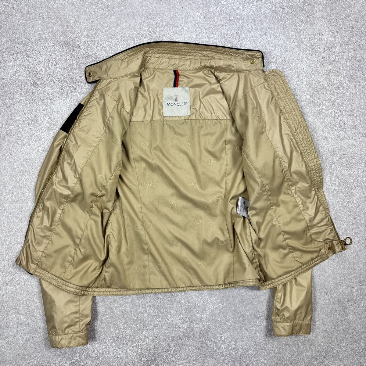Moncler Women`s Moncler Big Logo Gold Polyester Light Jacket Size 1 Size S / US 4 / IT 40 - 4 Thumbnail
