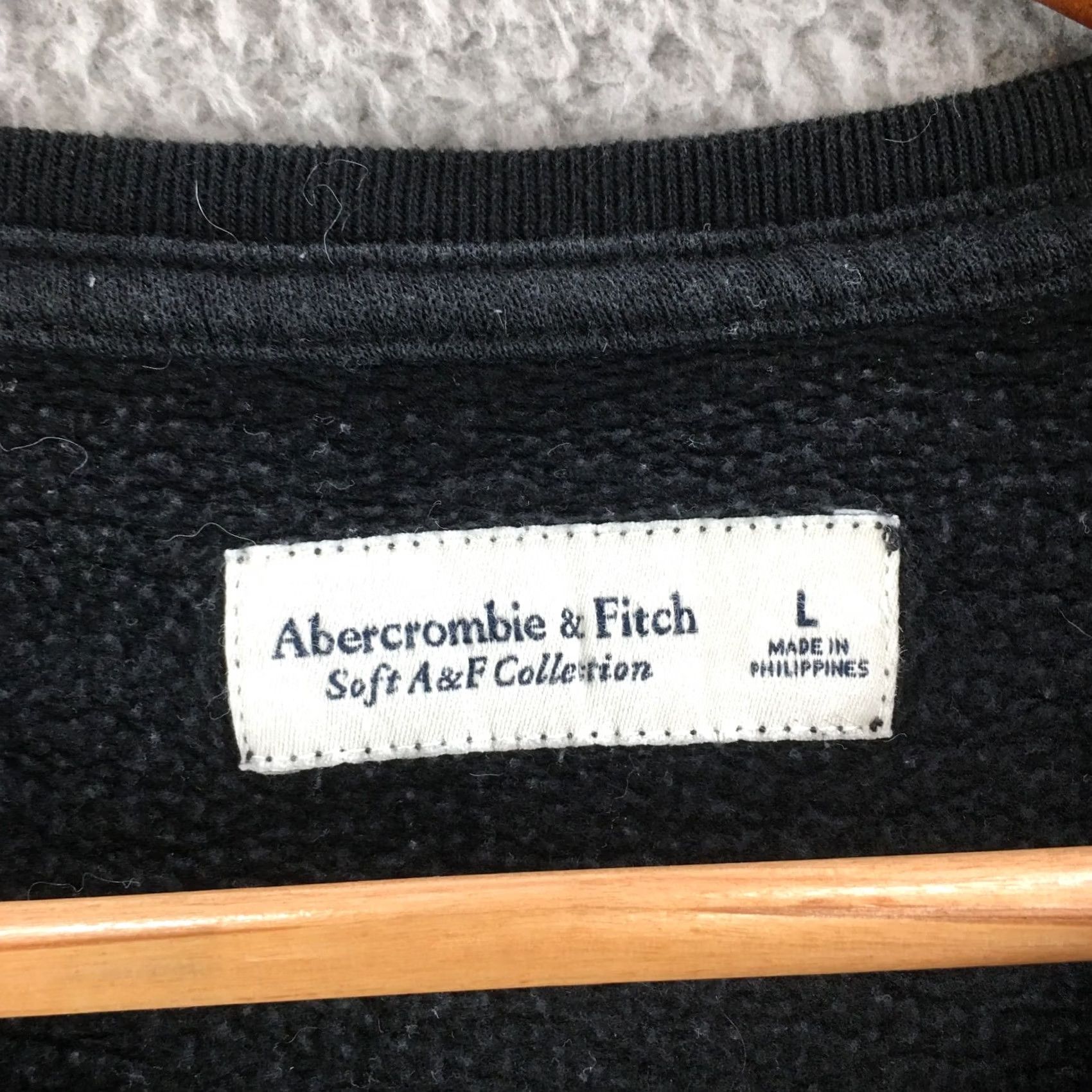 Abercrombie & Fitch Abercrombie & Fitch Sweater Womens Large Cotton Blend Fleece Lined Long Sleeve Pullover Crew Neck Black Casual Pullover L size Womens Size L / US 10 / IT 46 - 6 Thumbnail