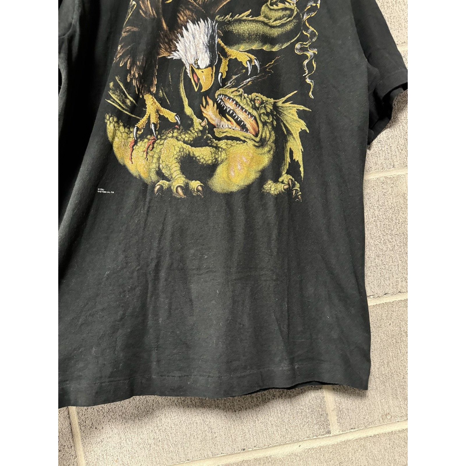 Vintage Thrashed Faded Dragon Eagle Shirt ERD Grunge Biker Size US L / EU 52-54 / 3 - 8 Thumbnail