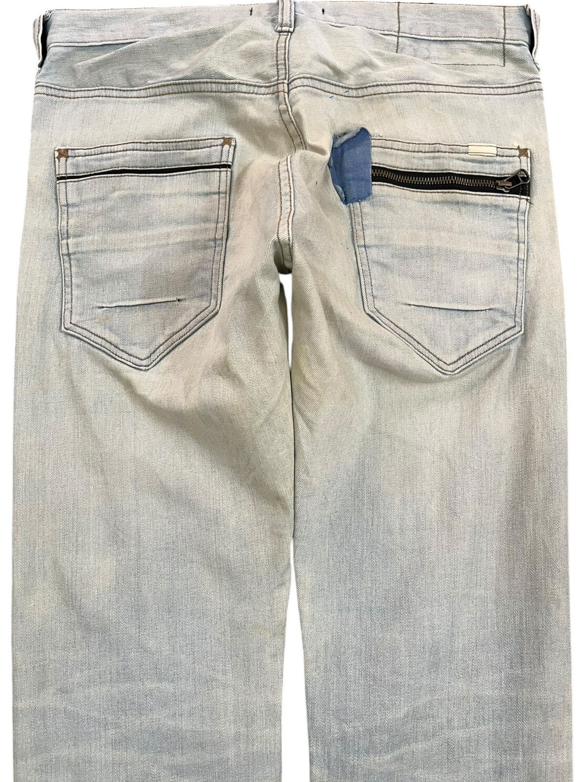 Johnbull × KOJIMA GENES Vintage JohnBull Pale Blue Faded Zipper Pocket Denim Size US 31 - 7 Thumbnail