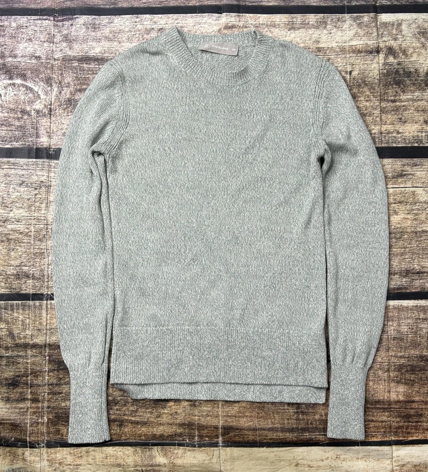 Everlane Everlane Sweater Womens 2XS Cotton Crew Neck Knit Green Size XXS / US 00 / IT 34 - 1 Thumbnail