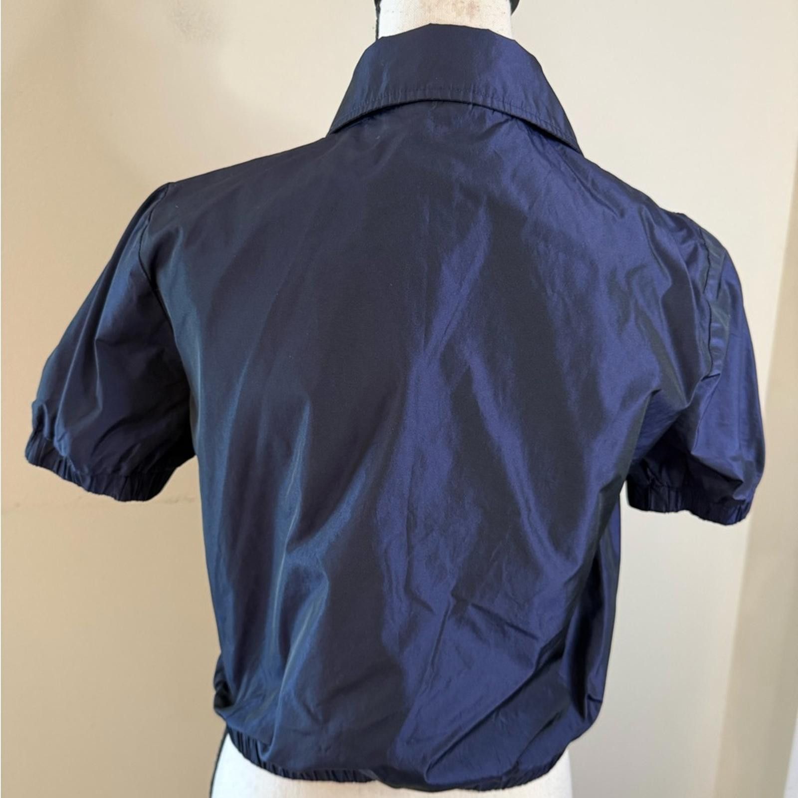Other Adampluseve blue jacket cropped button front short sleeves Size S / US 4 / IT 40 - 3 Thumbnail