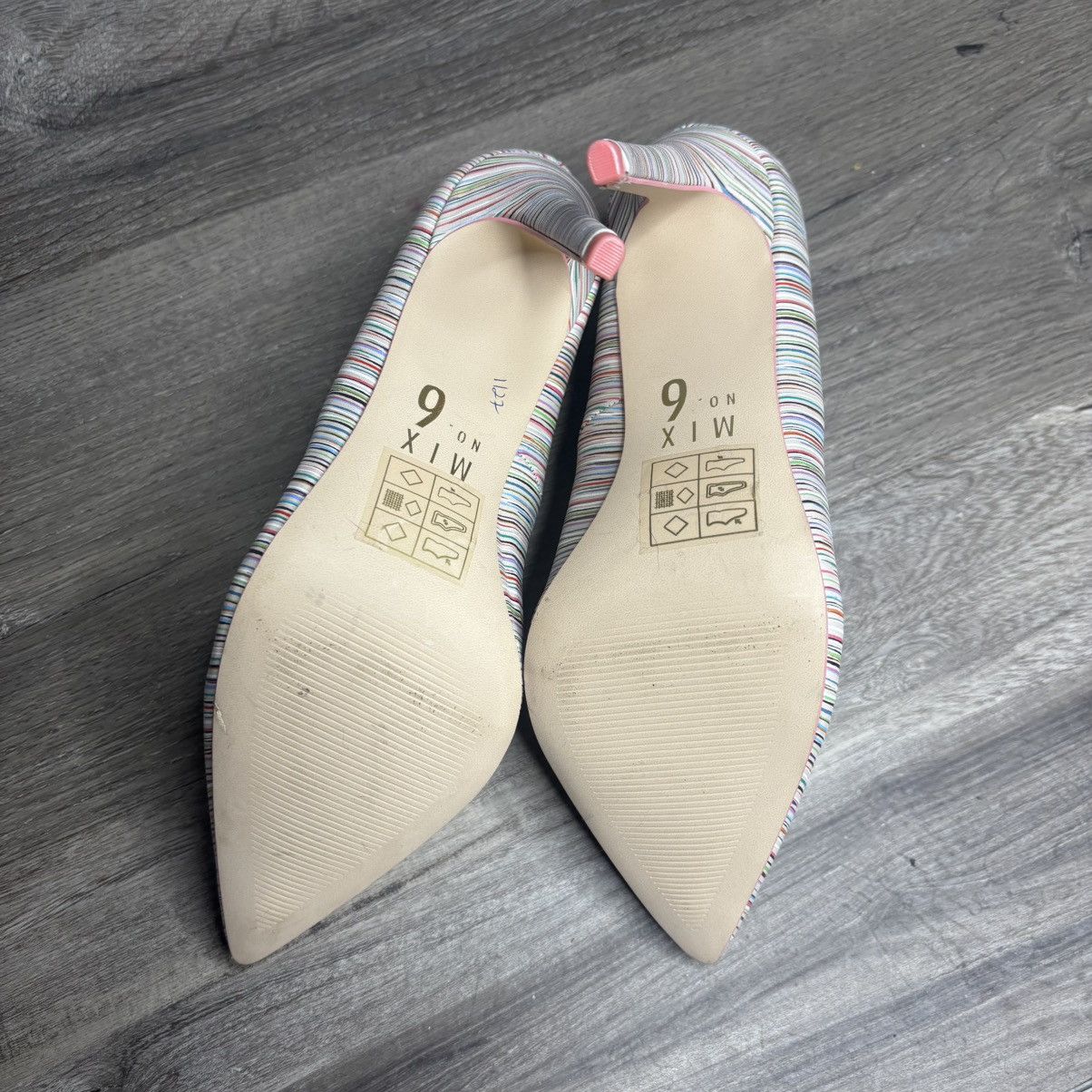 Vintage Mix No. 6 Striped Pink Pointed Toe High Heels Shoes Women's Size US 8 / IT 38 - 7 Thumbnail