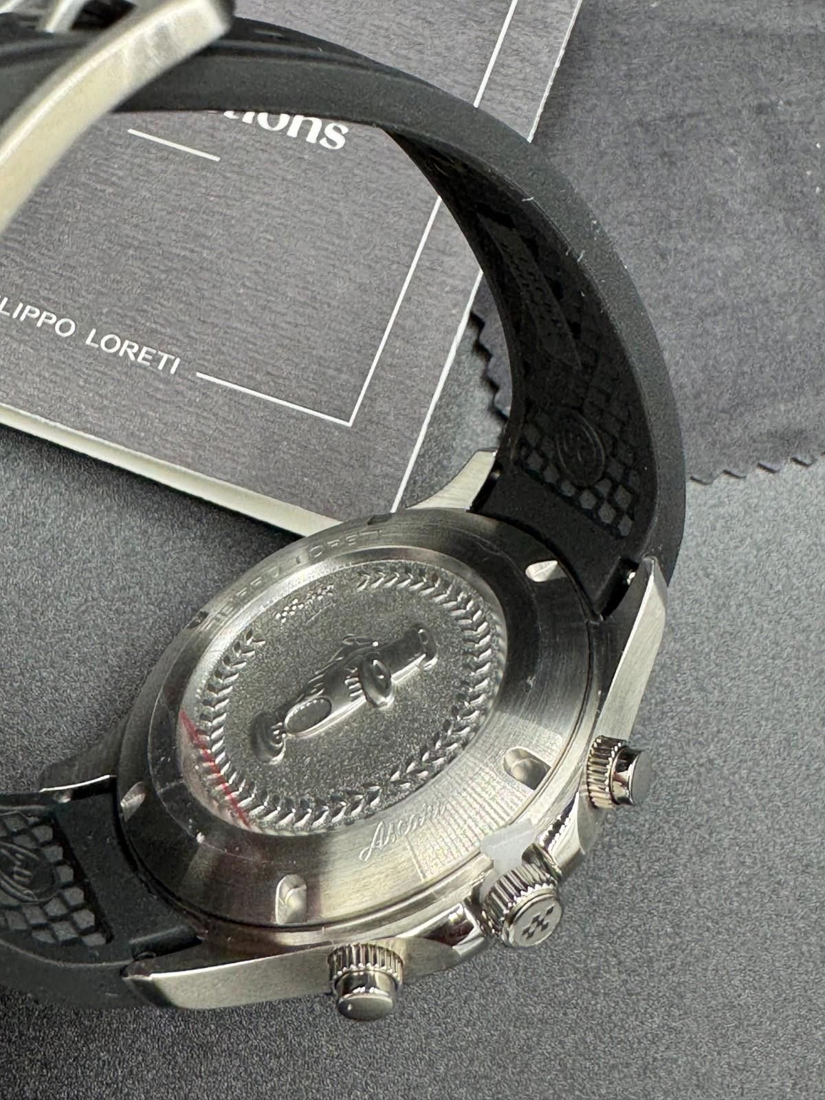 Other Filippo Loreti Ascari Chronograph Black Dial Rubber Strap 42 Size ONE SIZE - 8 Thumbnail