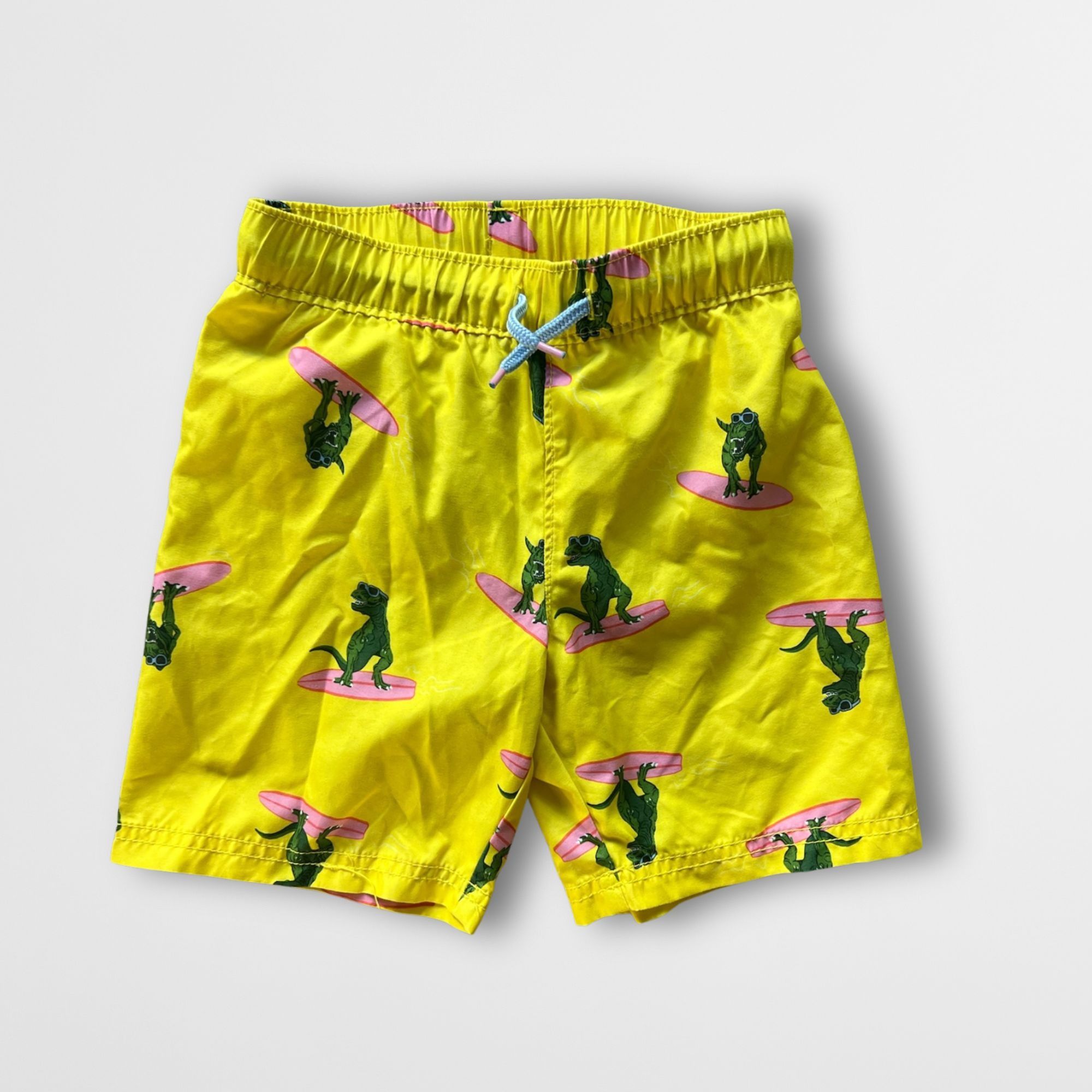 Old Navy Old Navy Kids 5T Printed Swim Trunks Green Surfing Cat Desig Size US 26 / EU 42 - 2 Thumbnail