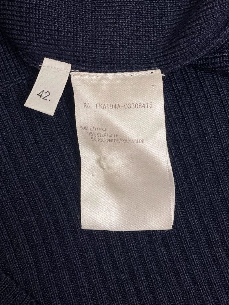 Thom Browne Thom browne Dark blue gold button four-striped knitted swea Size US XS / EU 42 / 0 - 6 Thumbnail