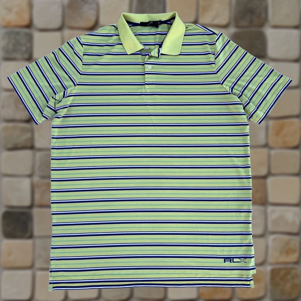 Ralph Lauren Ralph Lauren RLX Polo Shirt Stripes Men's Large Green Polo Shirt Size US L / EU 52-54 / 3 - 1 Thumbnail