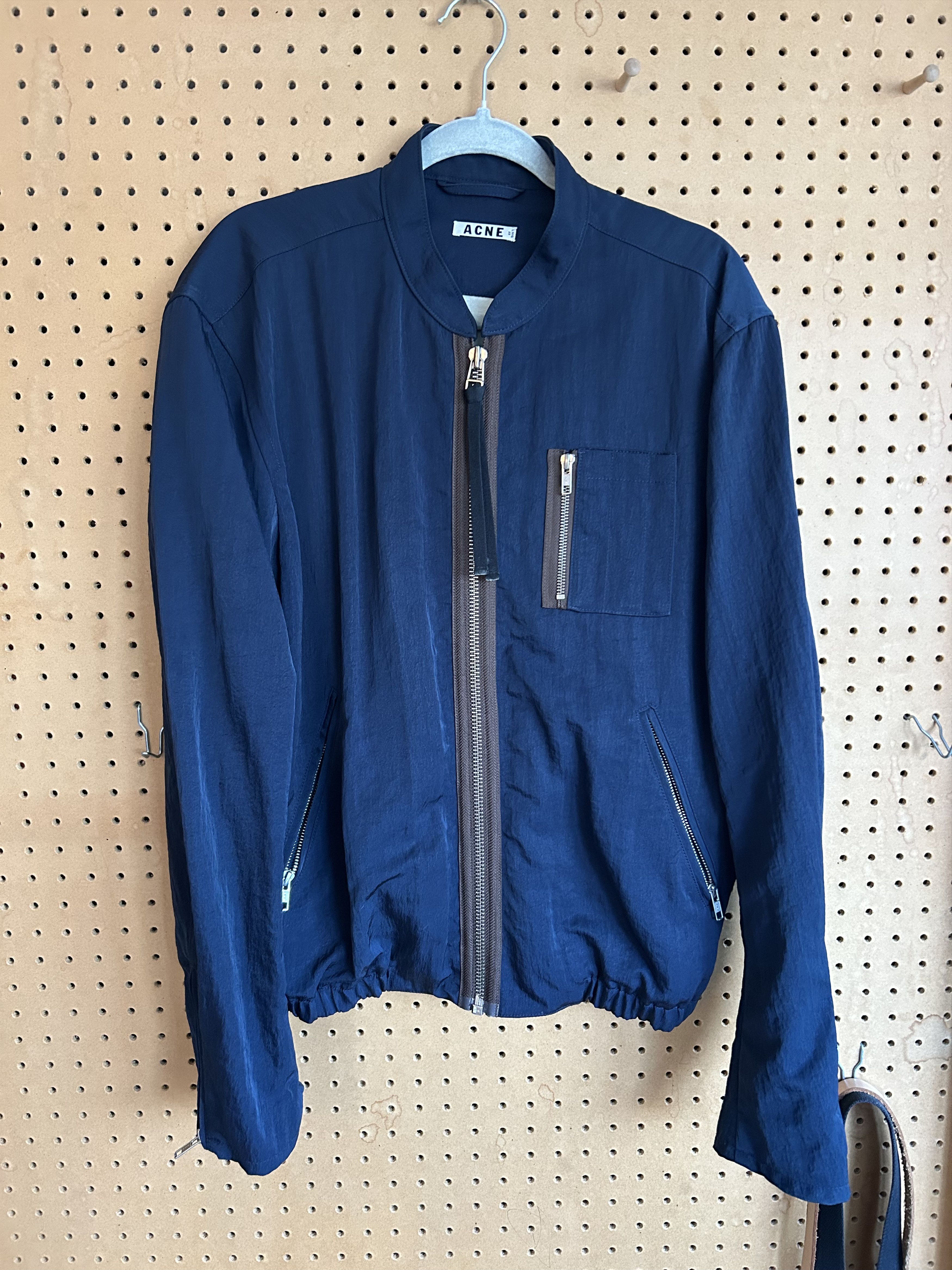 Acne Studios RARE Acne Studios Cusack SS13 Bomber Jacket Navy Blue Size US M / EU 48-50 / 2 - 2 Thumbnail