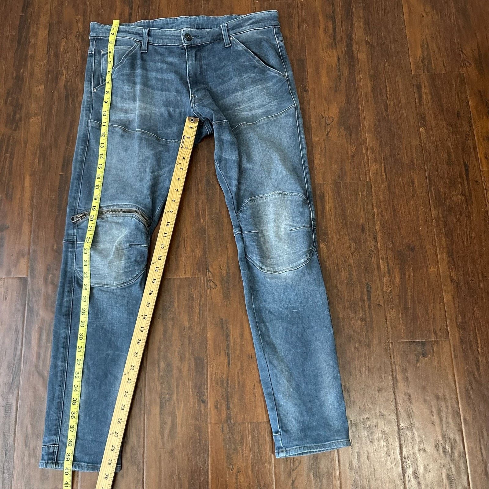 G-Star G-STAR RAW Skinny Jeans 5620 3D Zip Knee Moto Biker Grunge Size US 36 / EU 52 - 15 Thumbnail