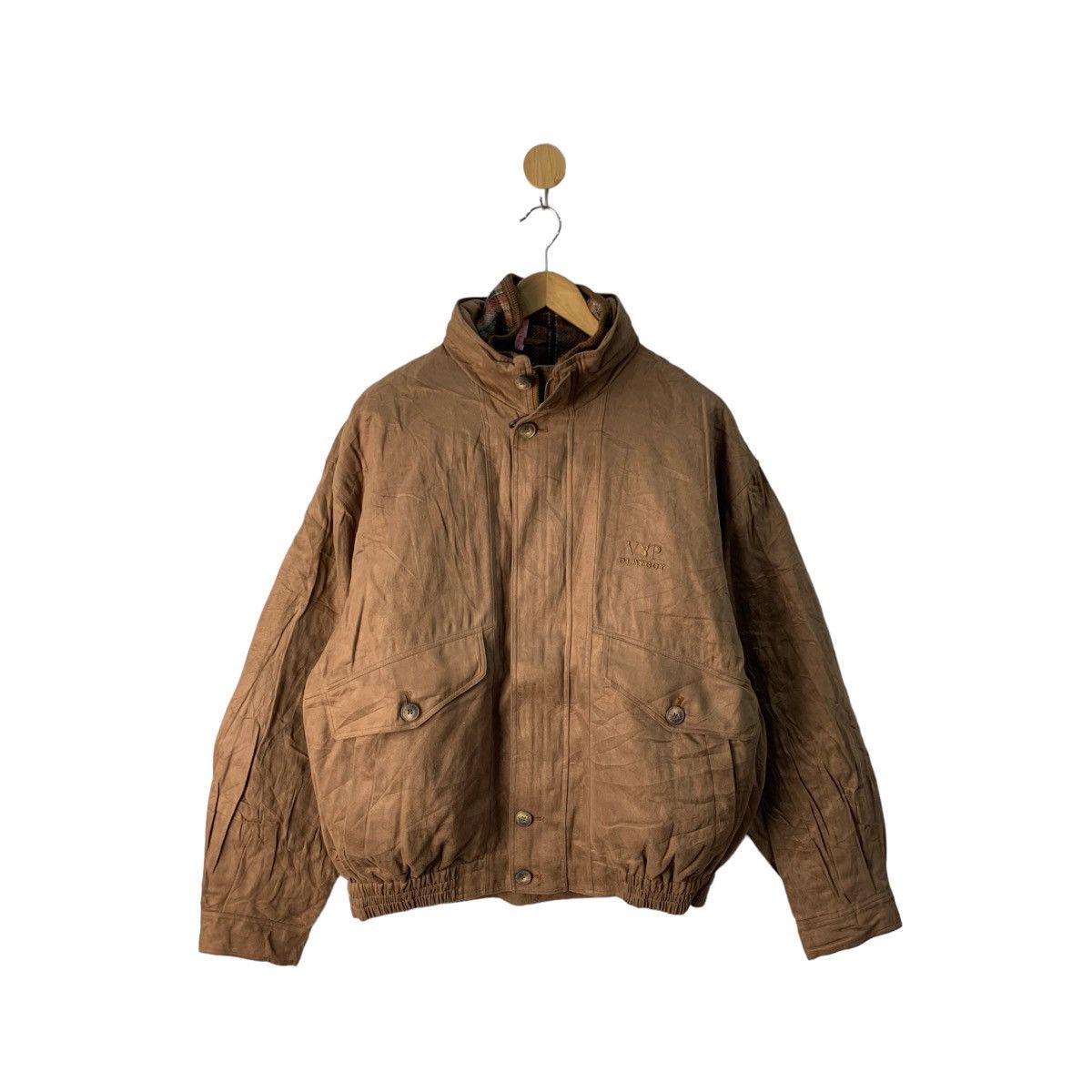 Playboy × Vintage Playboy Brown Jacket Bomber Size US L / EU 52-54 / 3 - 1 Thumbnail