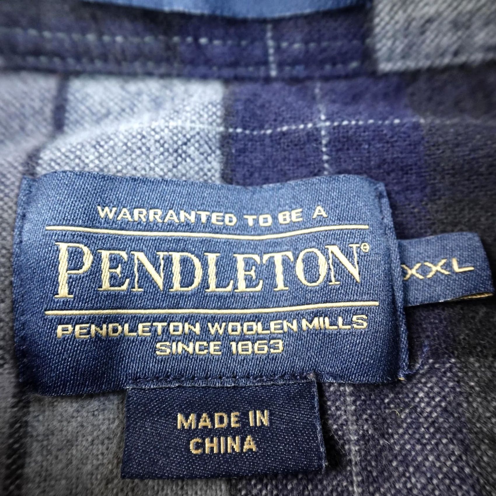 Pendleton Pendleton Shirt Mens 2XL Blue Plaid Flannel Button Up Long Sleeve Outdoor Work Size US XXL / EU 58 / 5 - 4 Thumbnail