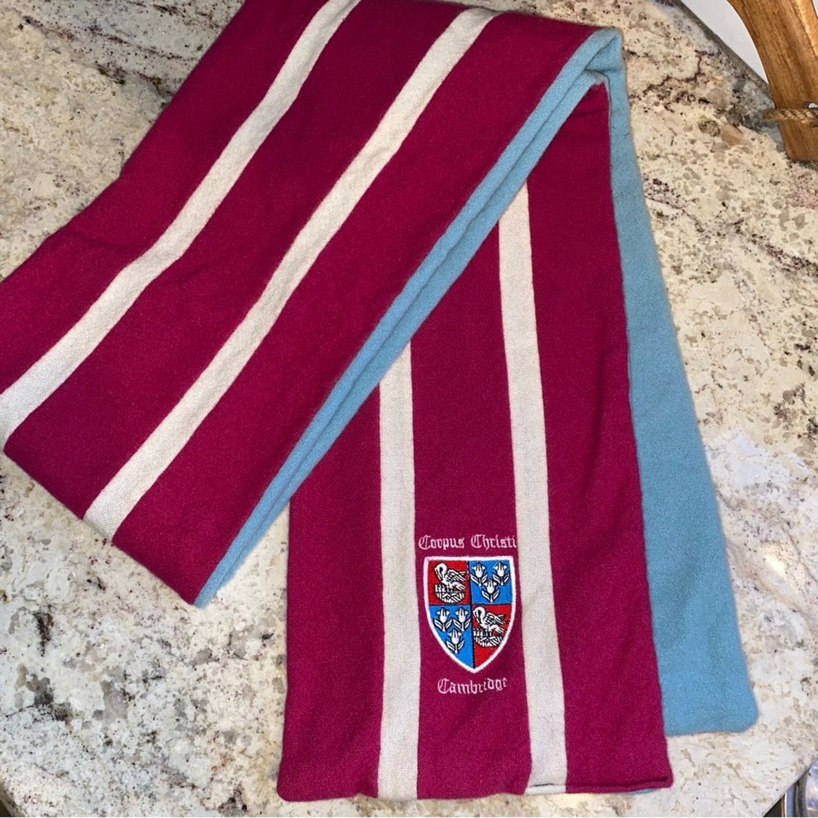 Hardy Amies Vtg Ryder & Amies Cambridge Corpus Christi Wool Scarf Size ONE SIZE - 2 Thumbnail