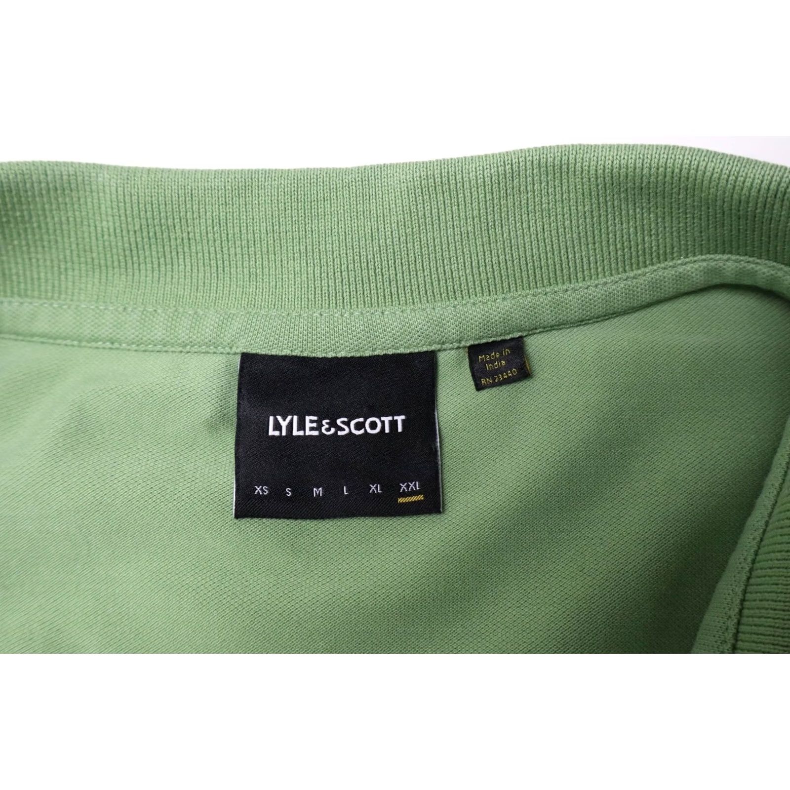 Lyle & Scott LYLE & SCOTT T-shirt Men's 2XL Short Sleeve Polo Neck Green Size US XXL / EU 58 / 5 - 6 Thumbnail