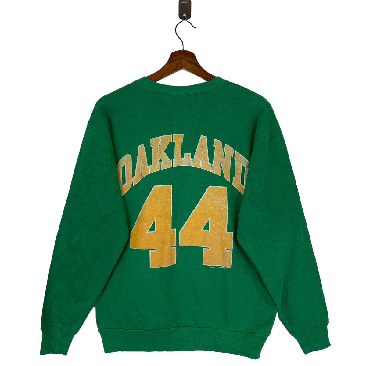 MLB × NFL × Vintage VINTAGE 80s OAKLAND ATHLETIC MLB LOGO 7 PULLOVER CREWNECK Size US M / EU 48-50 / 2 - 9 Thumbnail