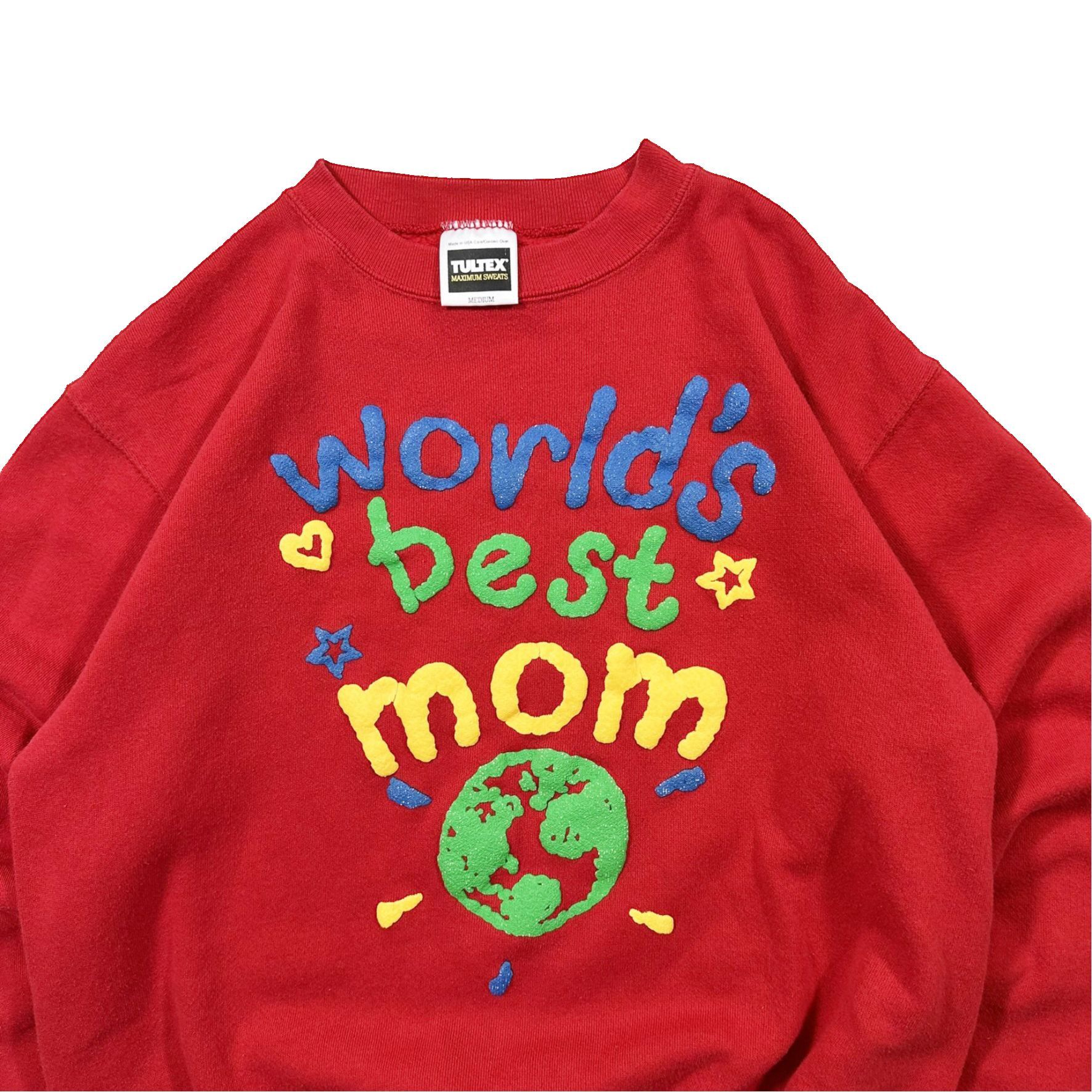 Vintage Vintage 90s Puff Print Worlds Best Mom Graphic Sweater Size US M / EU 48-50 / 2 - 2 Thumbnail