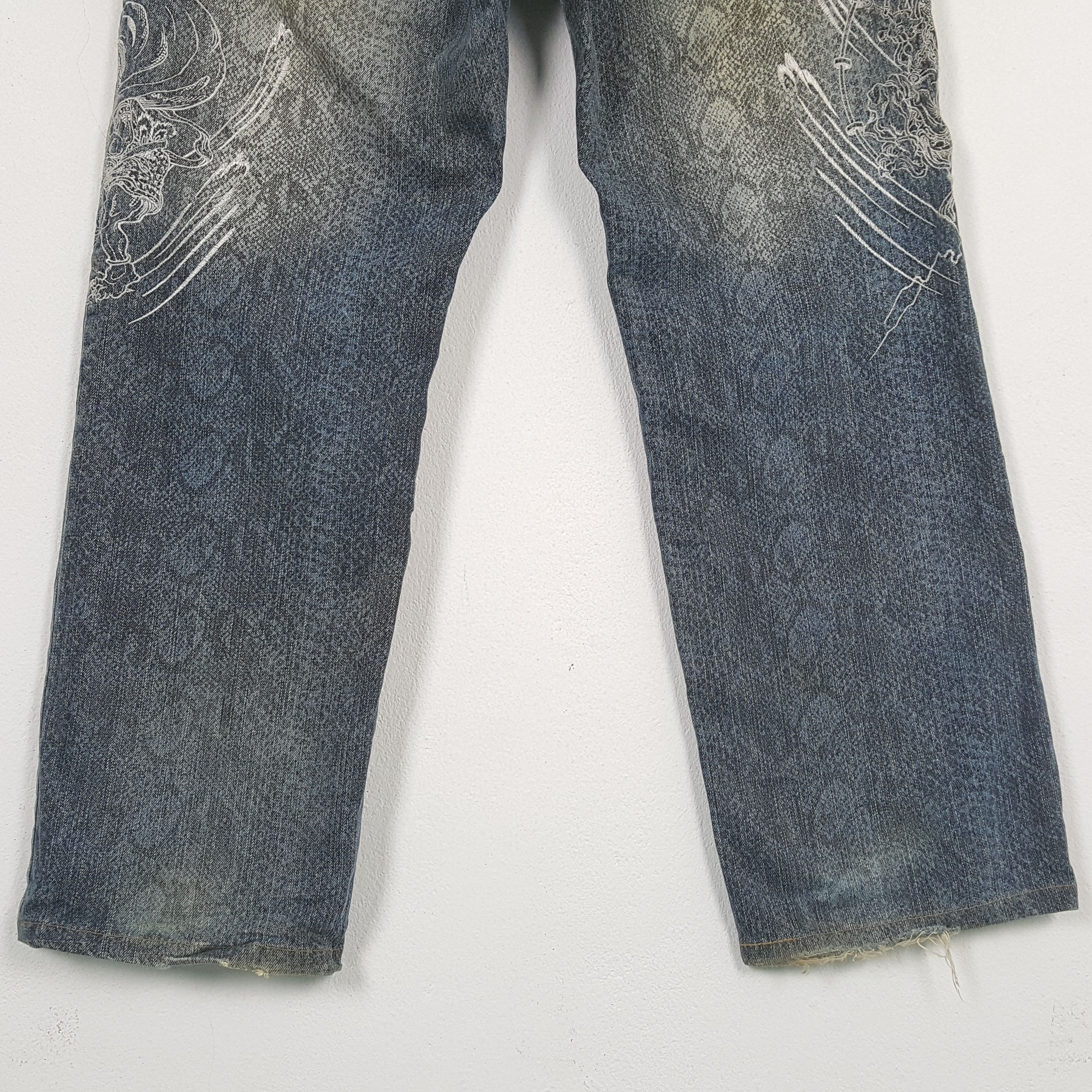 Japanese Brand × Vintage Vintage KARAKURI TAMASHI Japanese Brand Rare Design Jeans Size US 32 / EU 48 - 3 Thumbnail