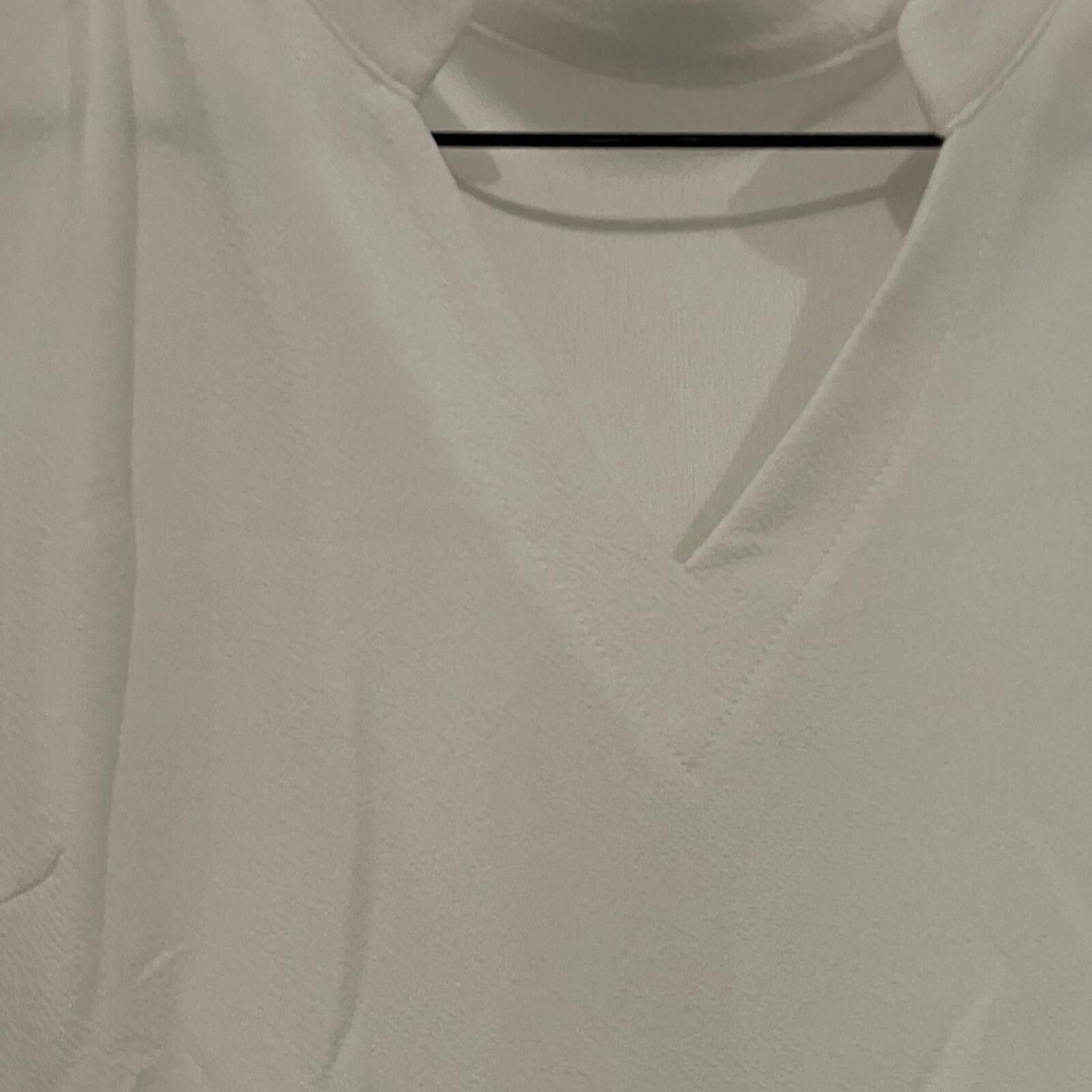 Other NIB Source Unknown White V‑Neck Short Sleeve Mini Dress Size XL / US 12-14 / IT 48-50 - 7 Thumbnail