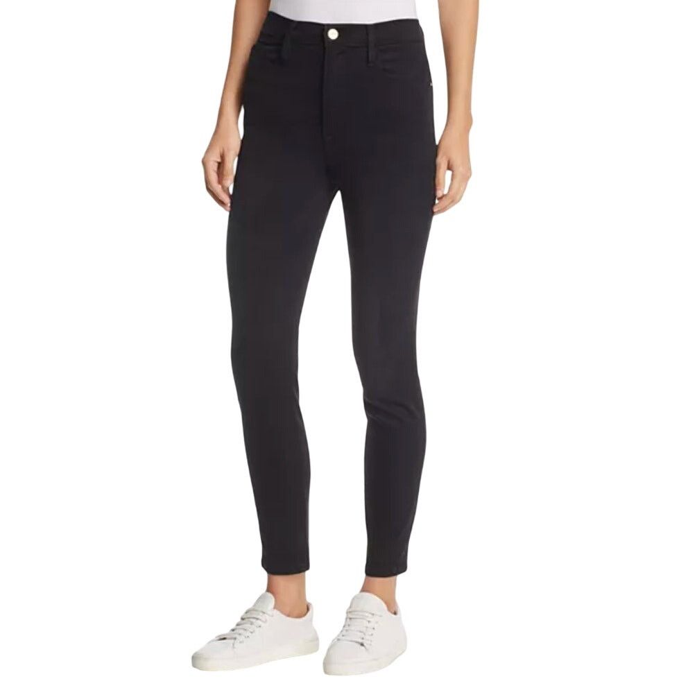 Frame Frame Ali High Rise Cigarette Jeans in Noir, Size 24 Size 24" / US 00 / IT 34 - 1 Thumbnail
