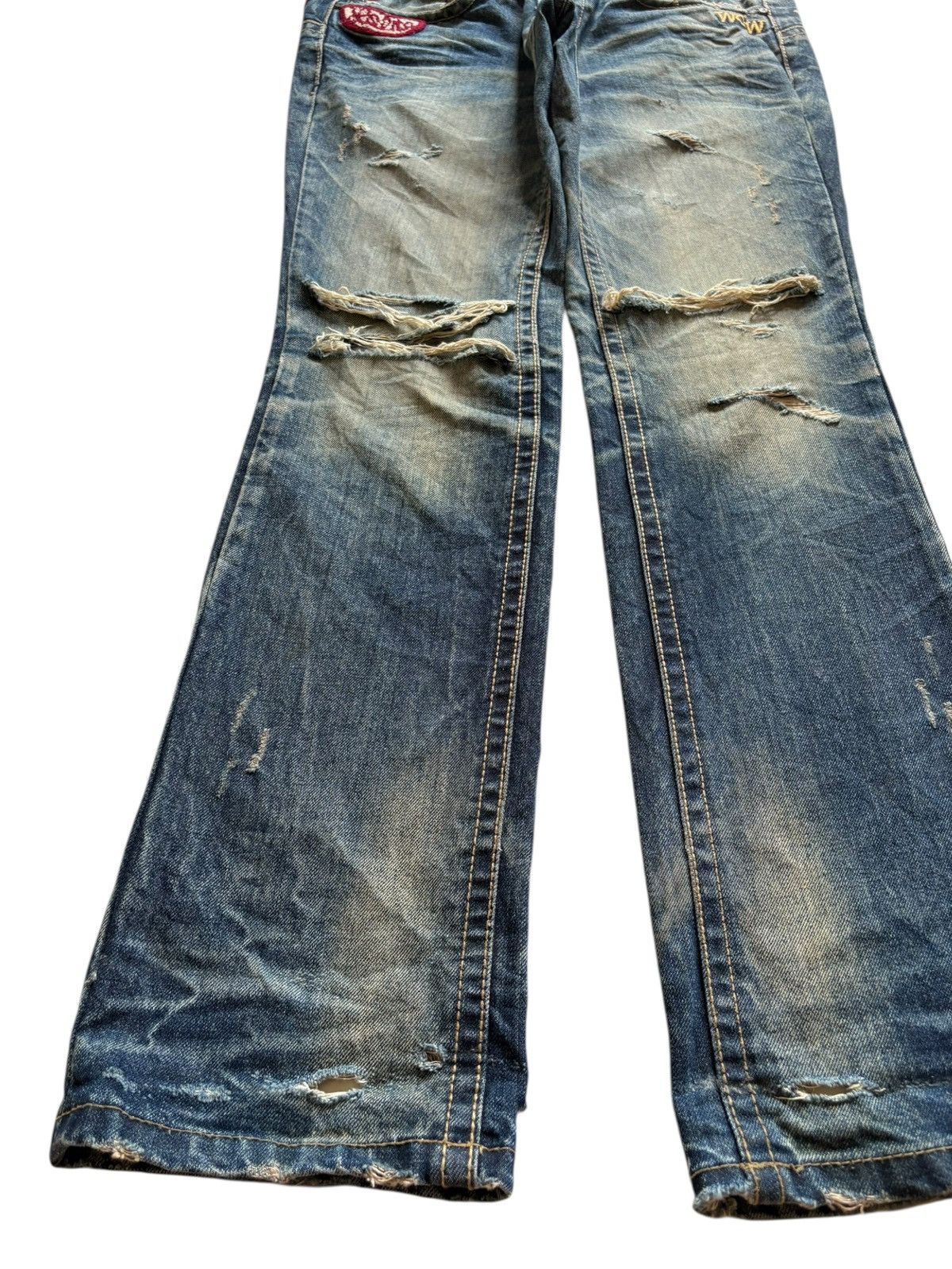 Japanese Brand Vintage Lolita Embellished Mud Wash Distressed Jeans Size US 30 / EU 46 - 6 Thumbnail